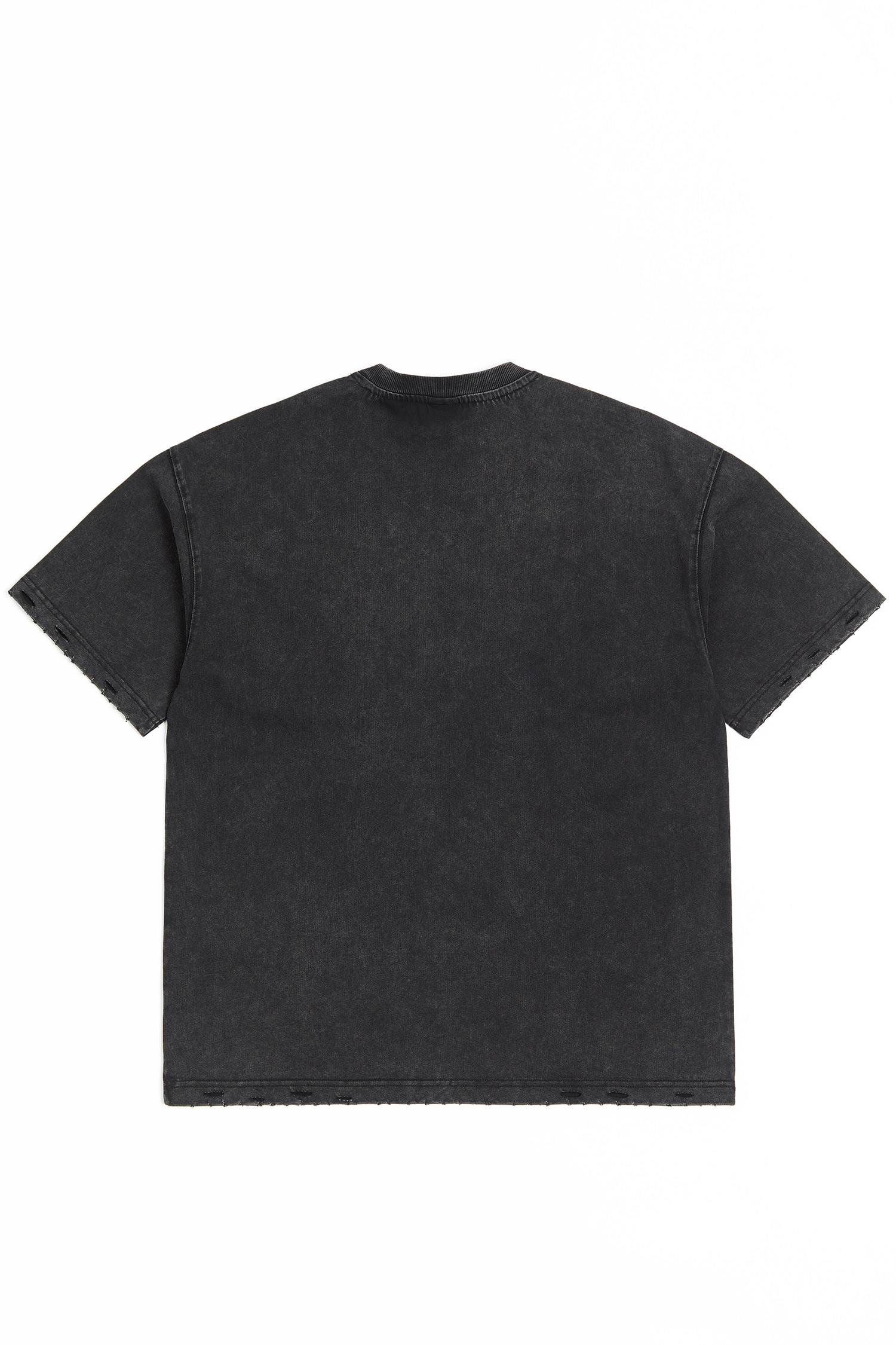 TOM AND JERRY 水洗磨破印花短袖上衣