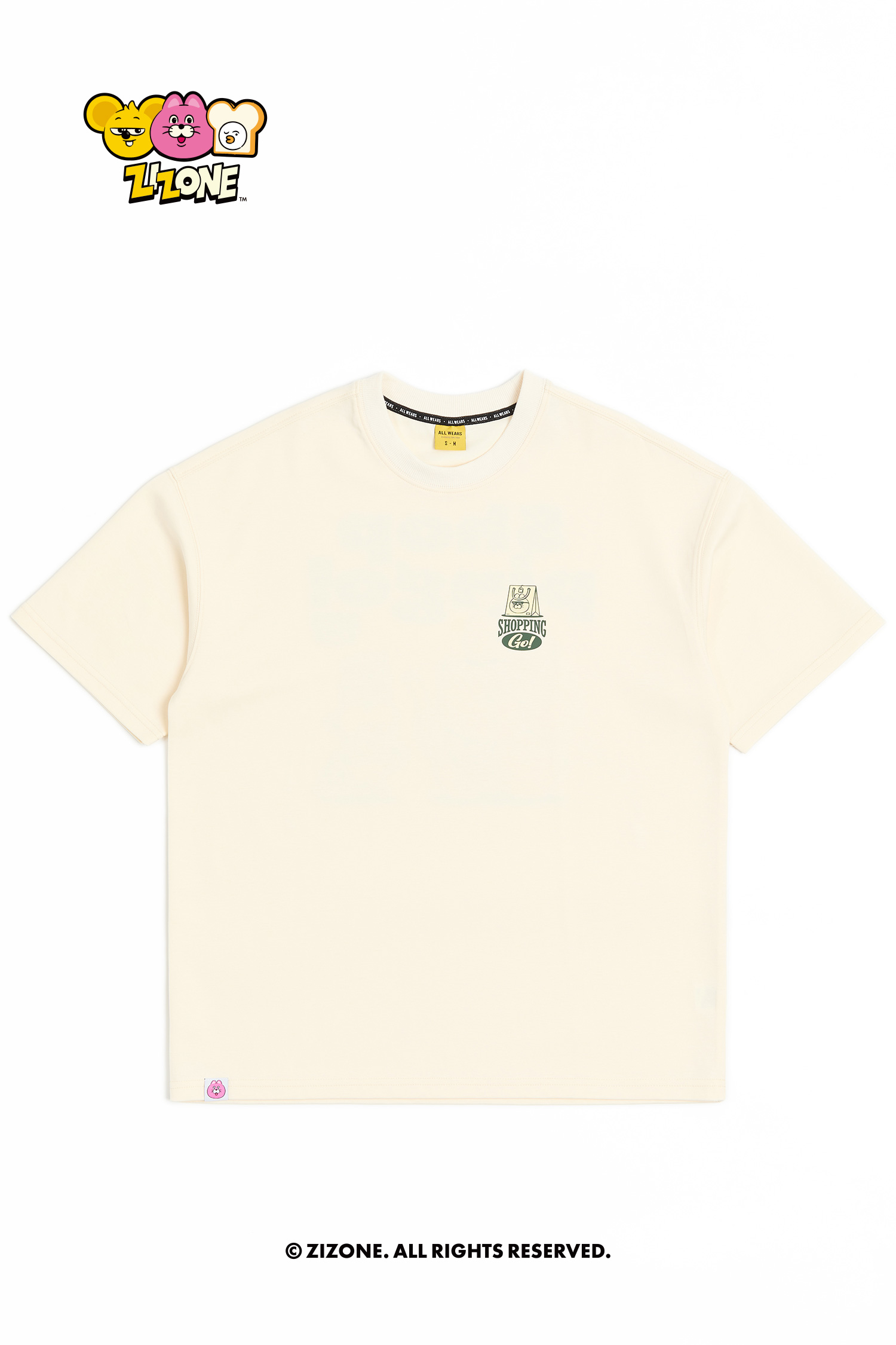 ZIZONE 印花短袖上衣