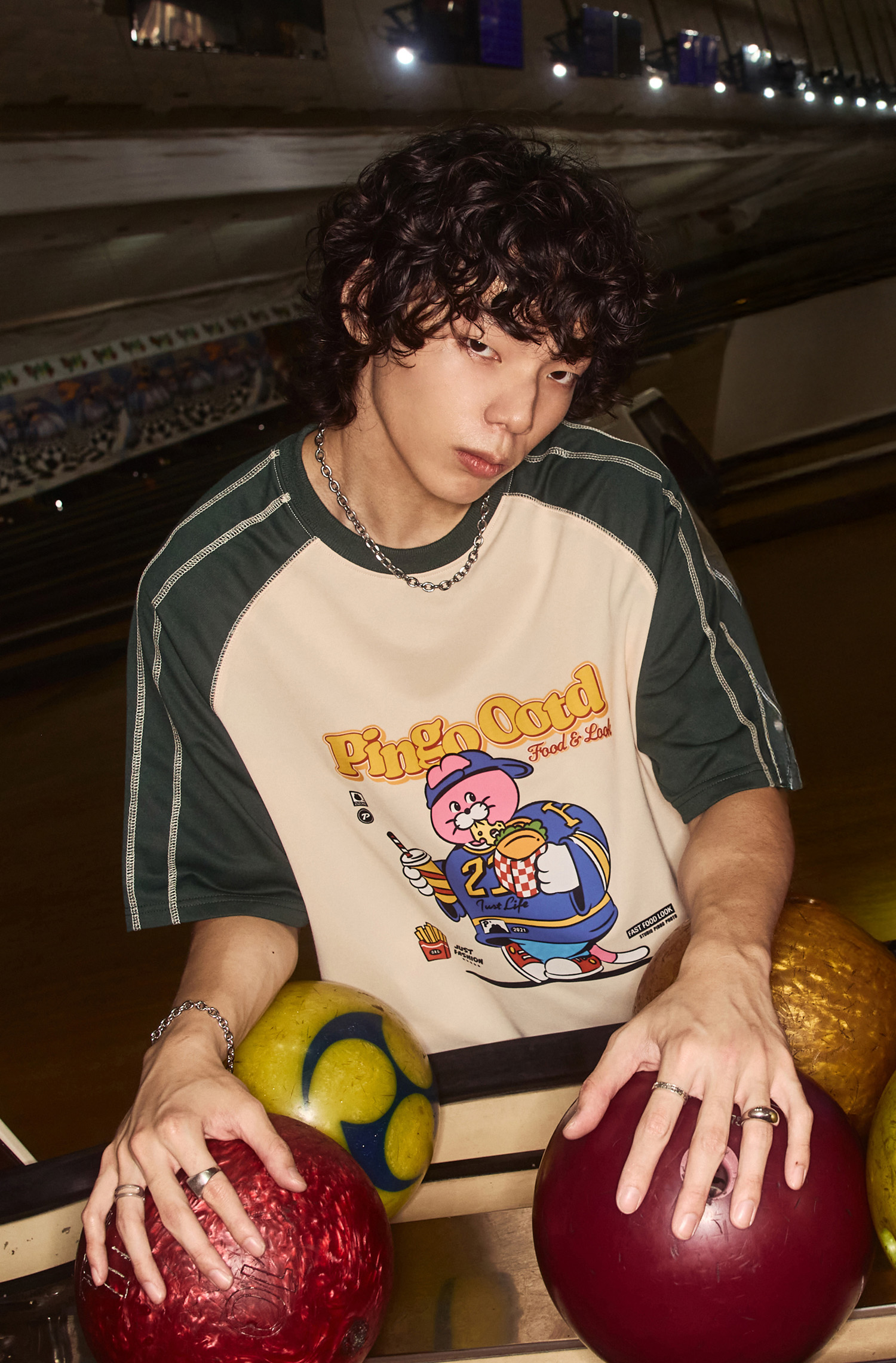 ZIZONE 復古撞色短袖上衣