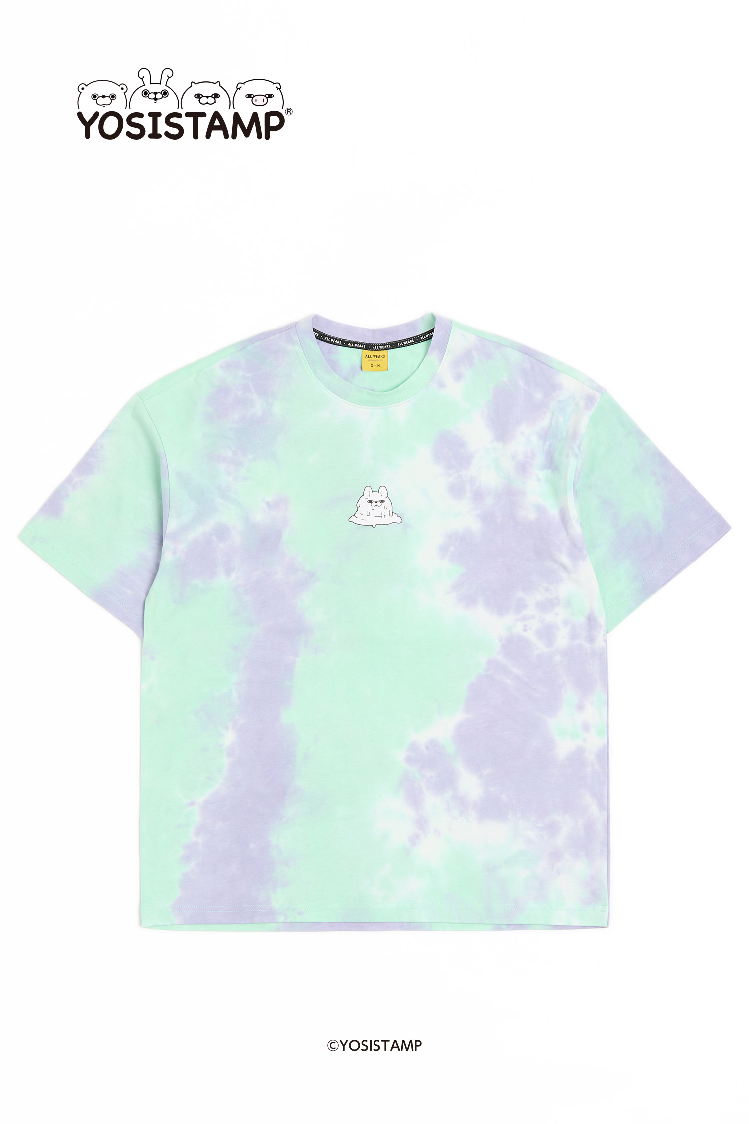 YOSISTAMP 扎染印花短袖上衣