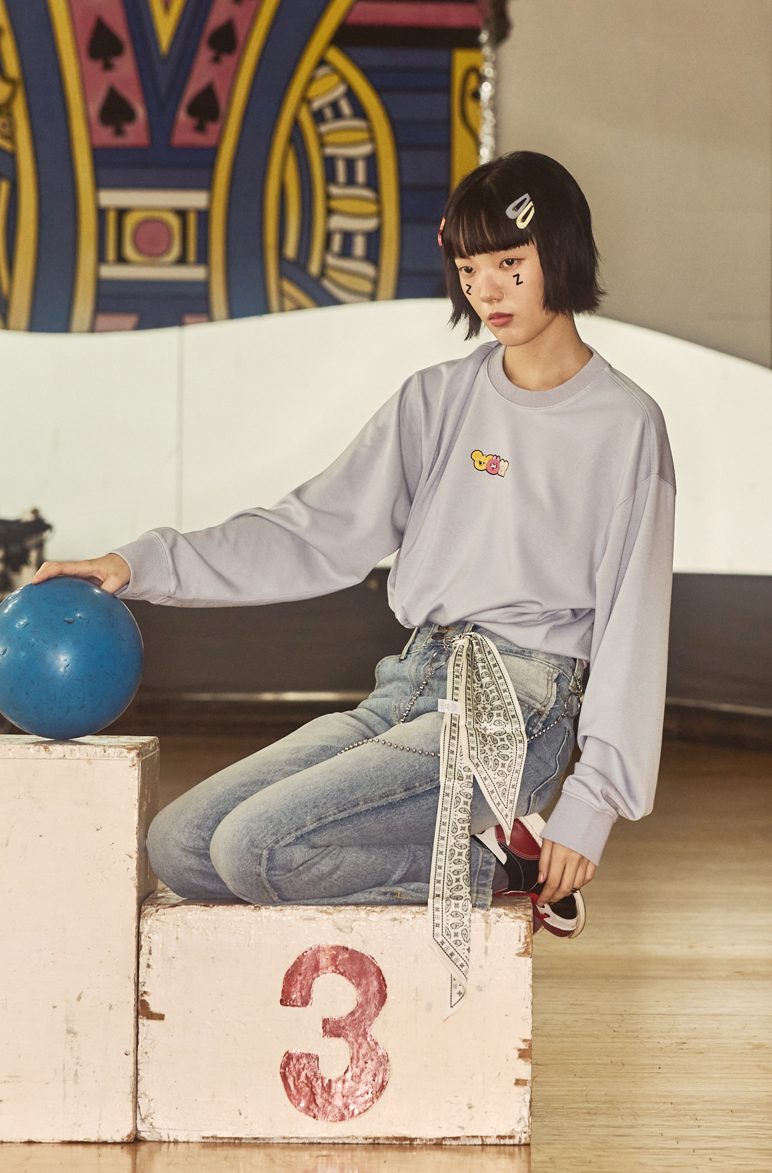 ZIZONE 印花長袖上衣