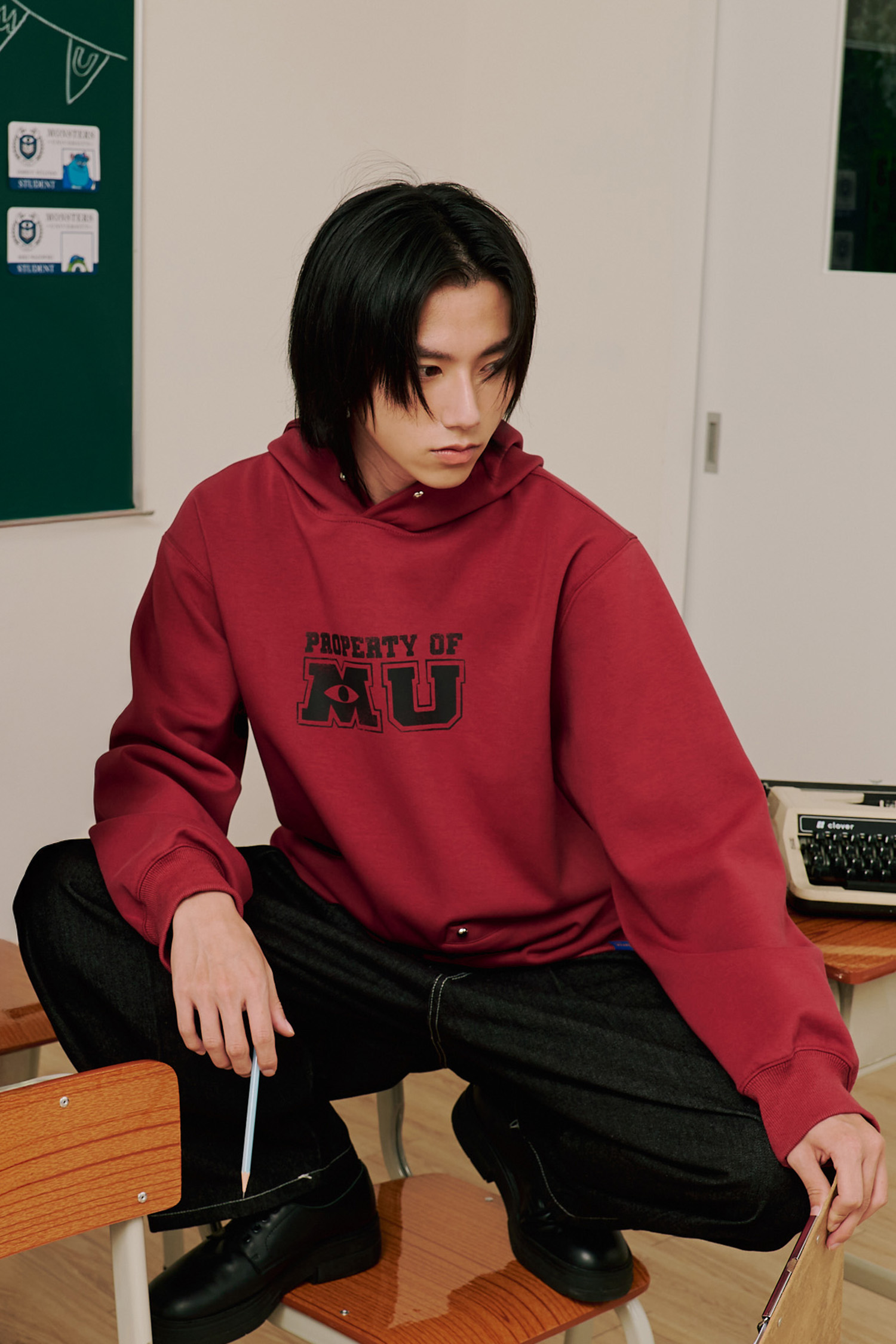 怪獸大學 雙口袋連帽長袖上衣