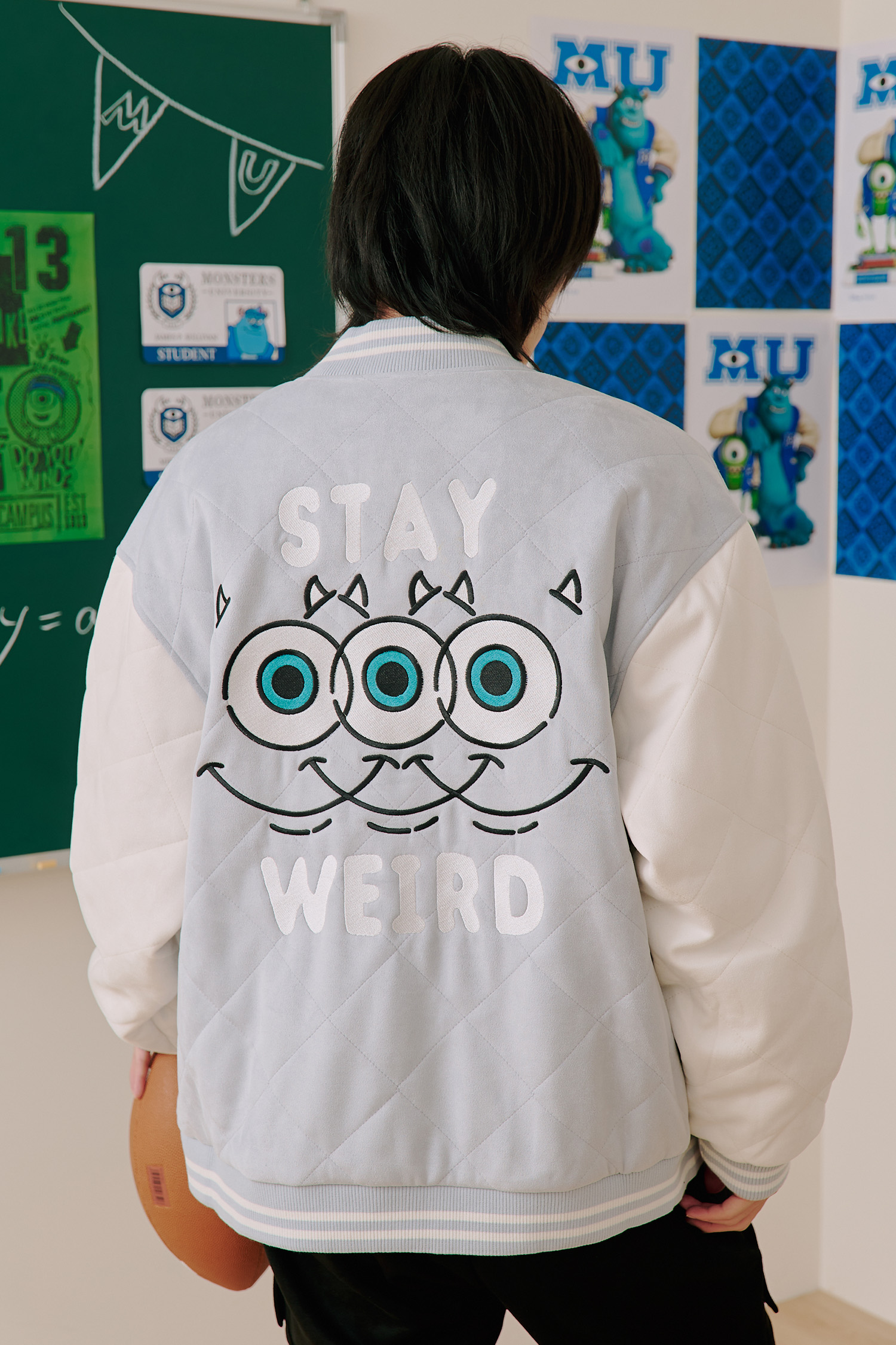 怪獸大學 刺繡棒球外套