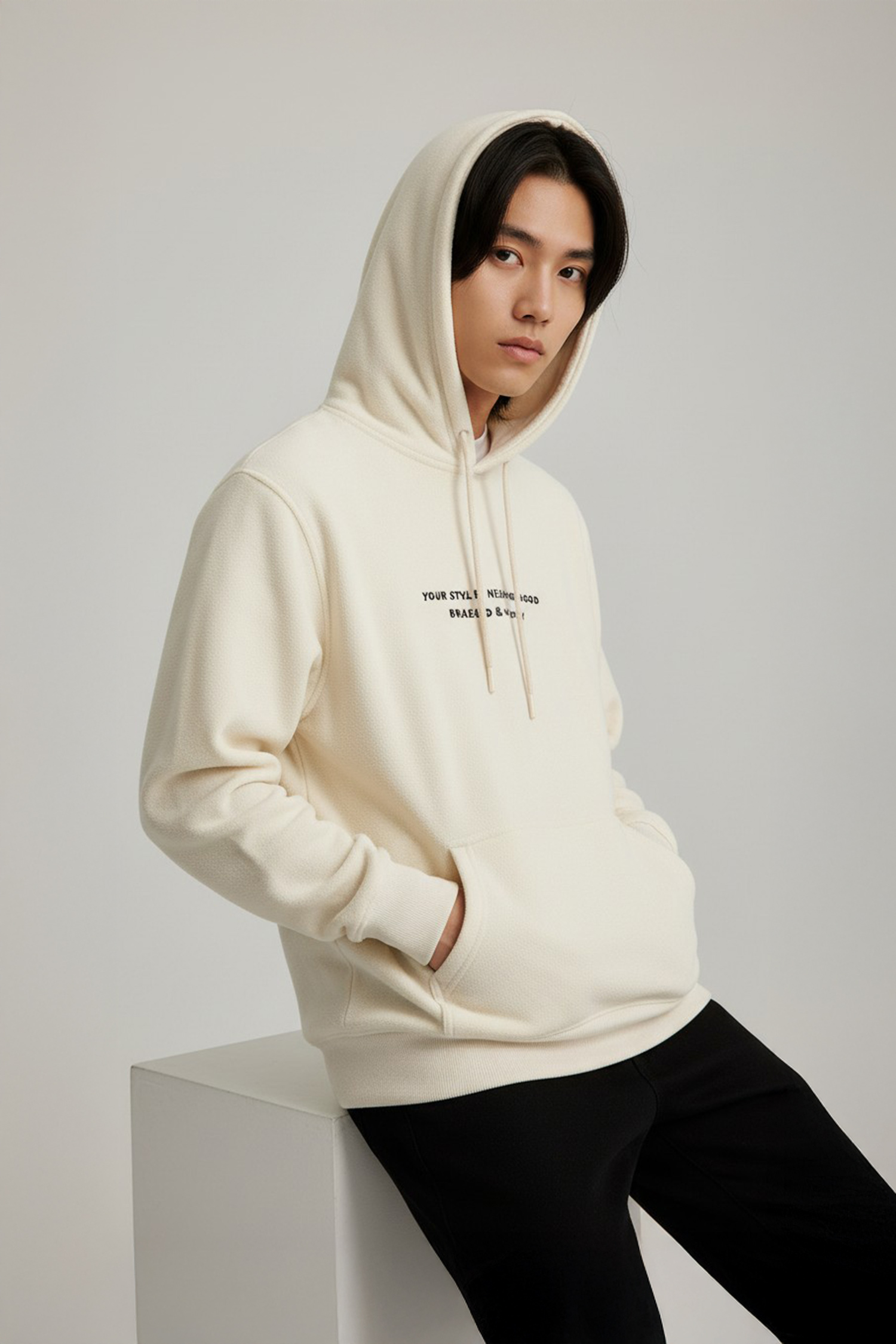 JOGUMAN 搖粒絨連帽長袖上衣