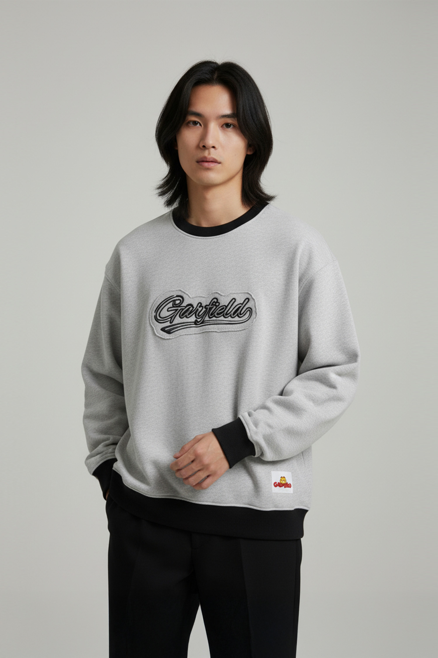 加菲貓 俱樂部 貼布繡長袖上衣