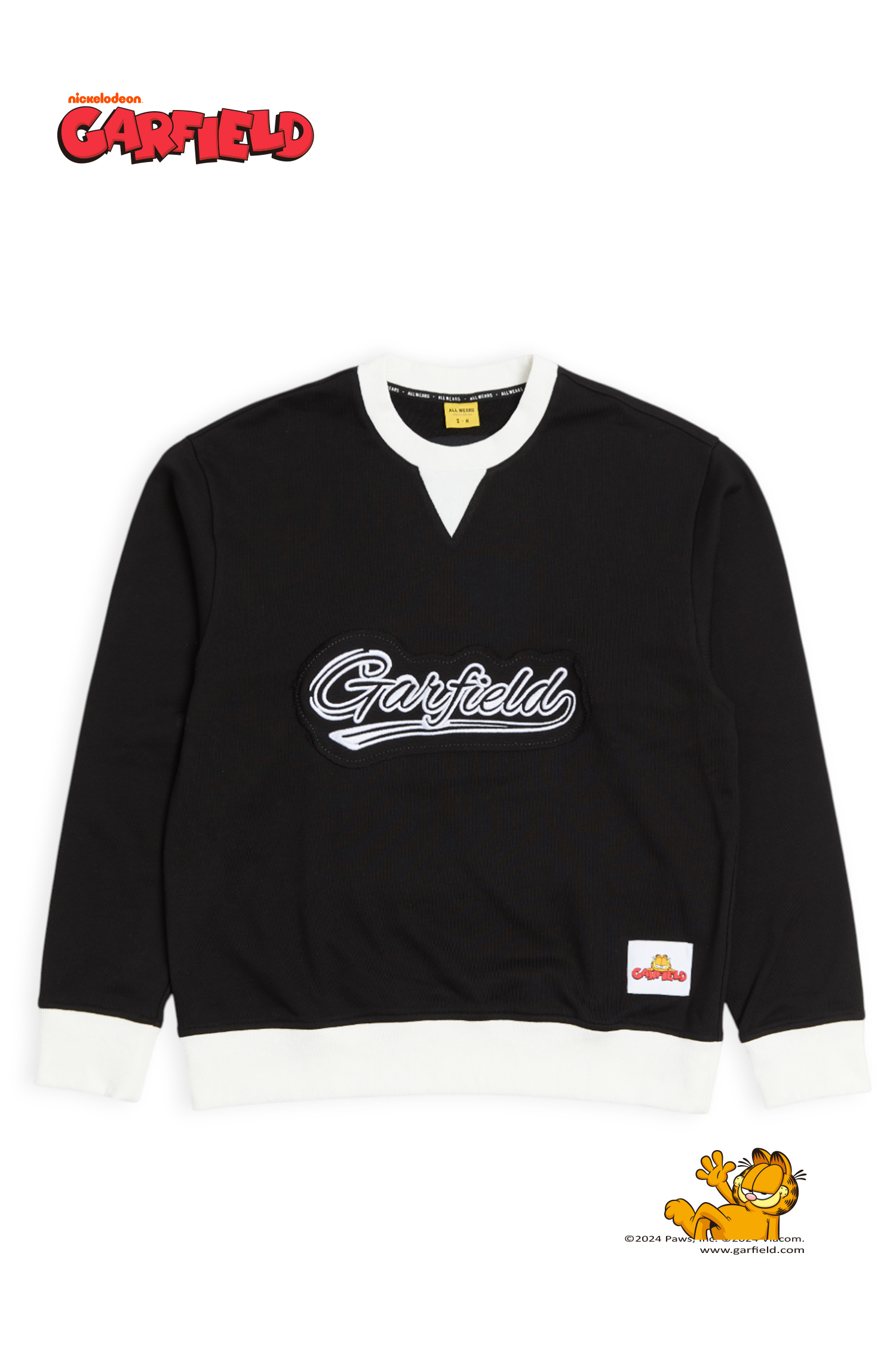 加菲貓 俱樂部 貼布繡長袖上衣