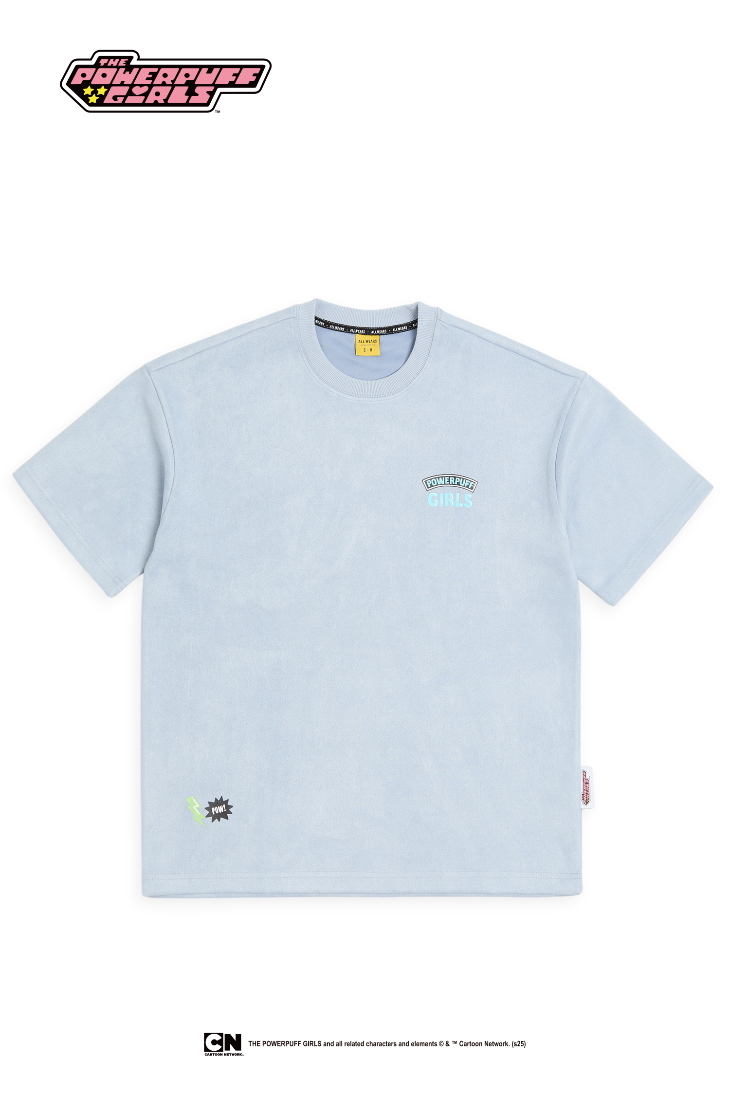 飛天小女警 麂皮印花短袖上衣