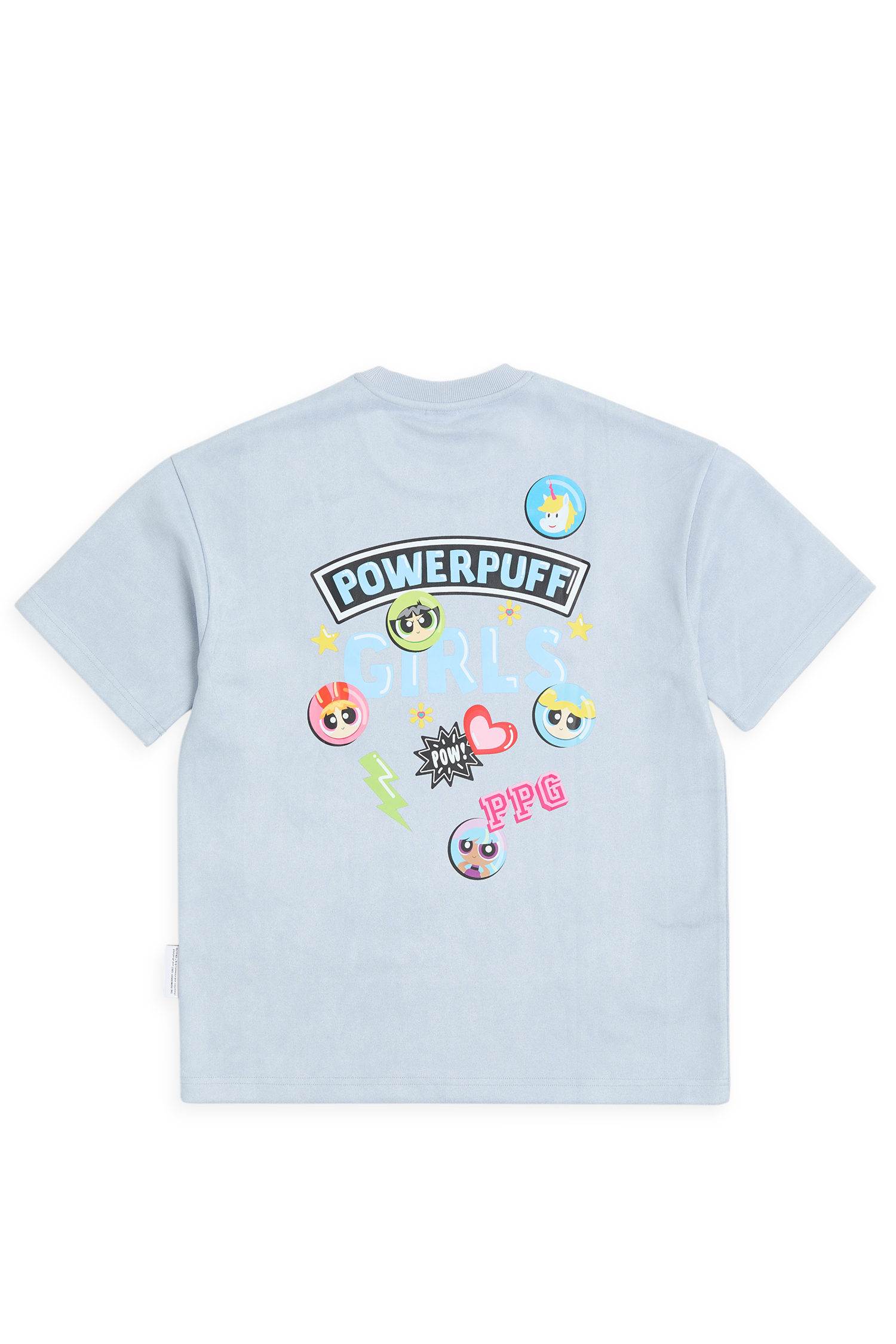 飛天小女警 麂皮印花短袖上衣