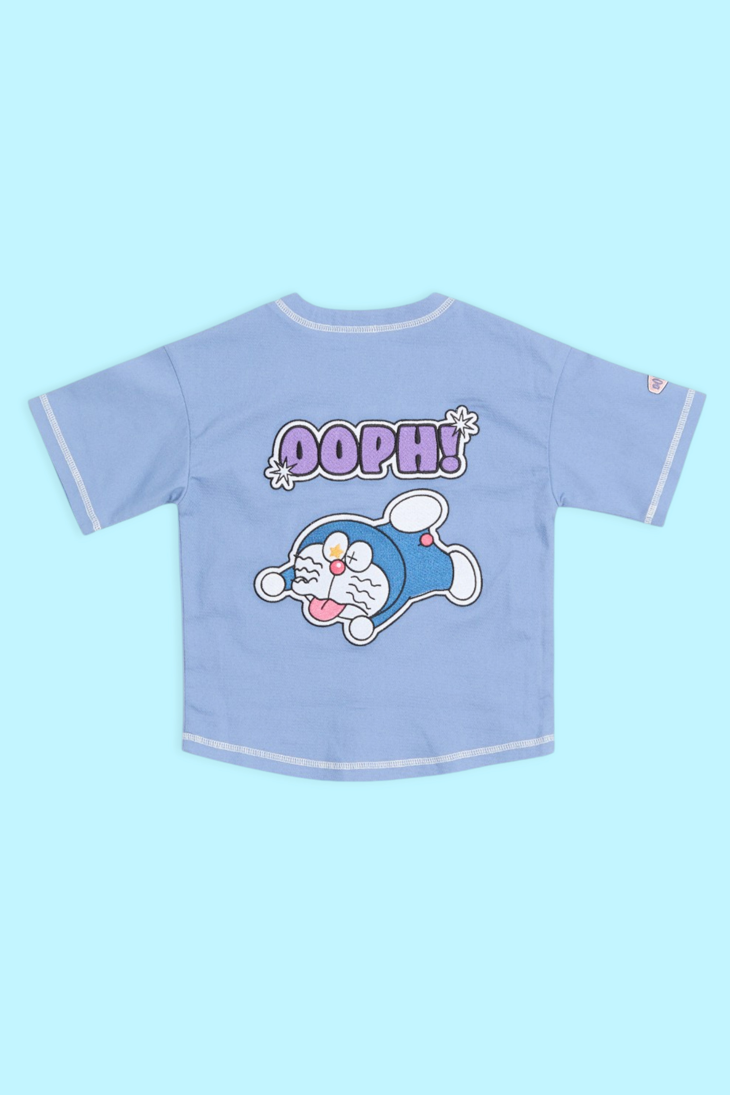 哆啦A夢 棒球短袖上衣(童)