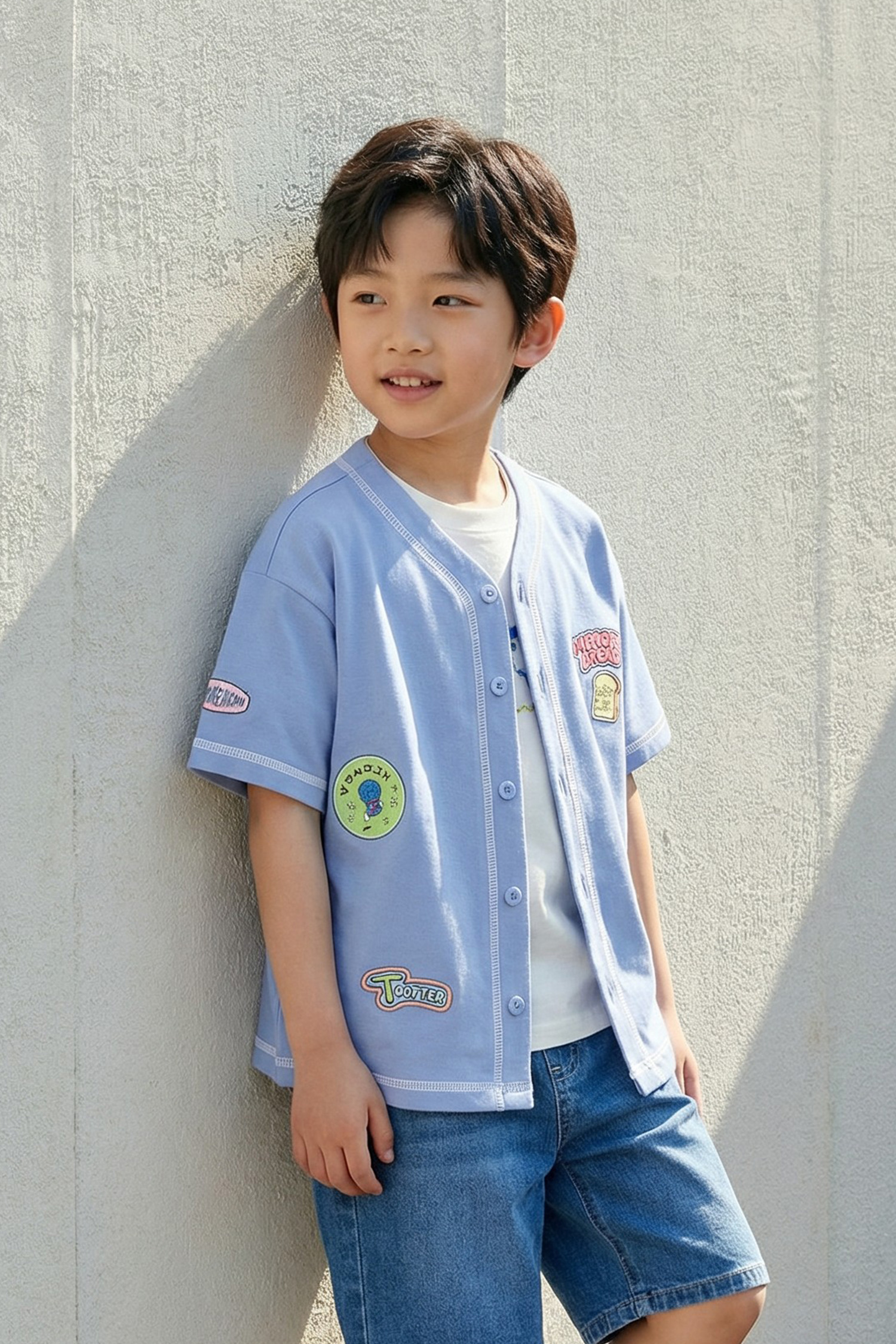 哆啦A夢 棒球短袖上衣(童)