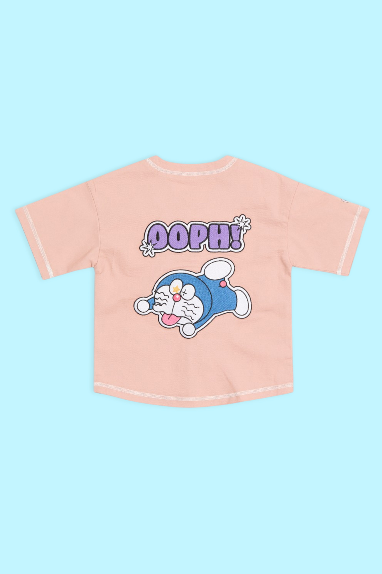 哆啦A夢 棒球短袖上衣(童)