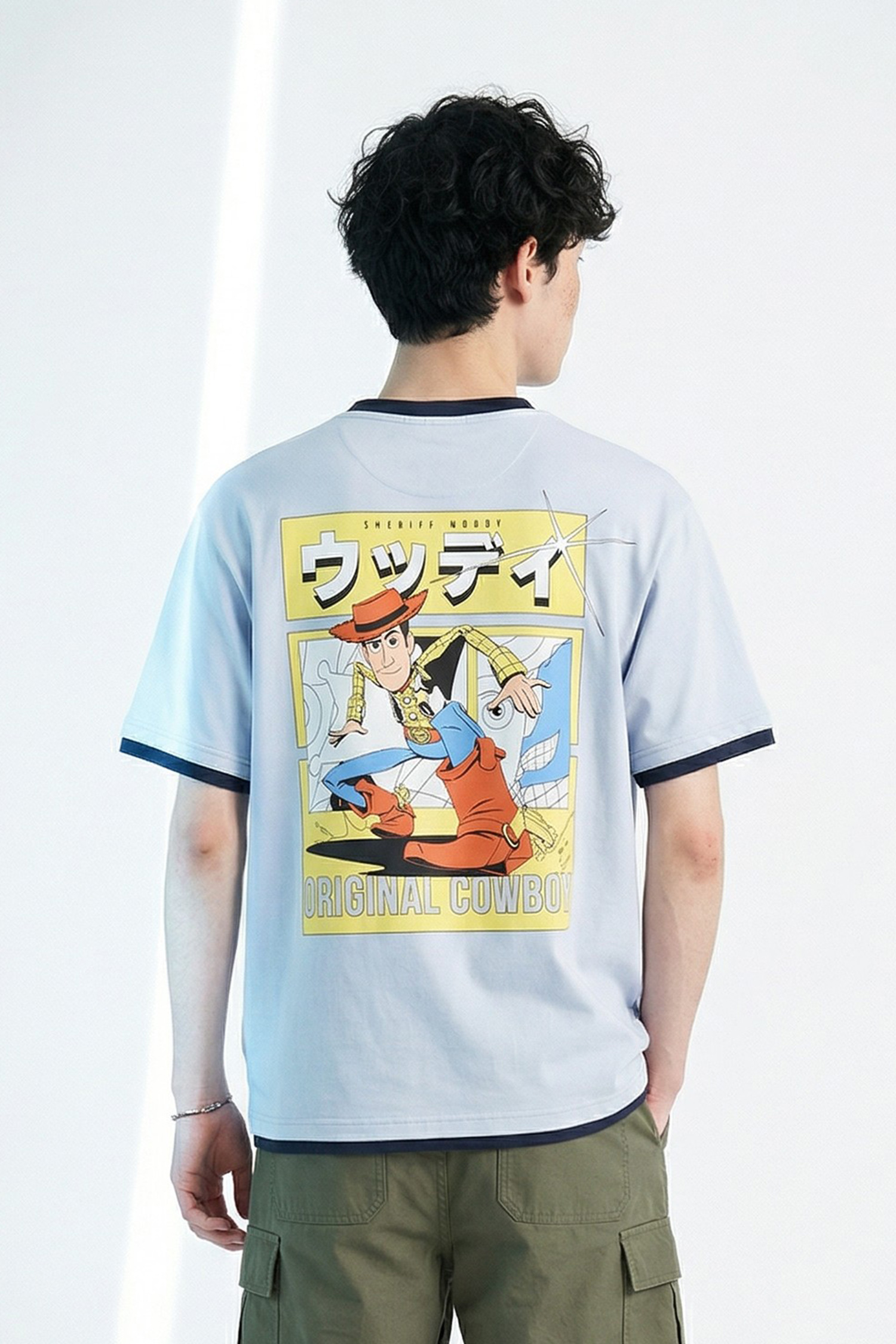 玩具總動員 假兩件印花短袖上衣