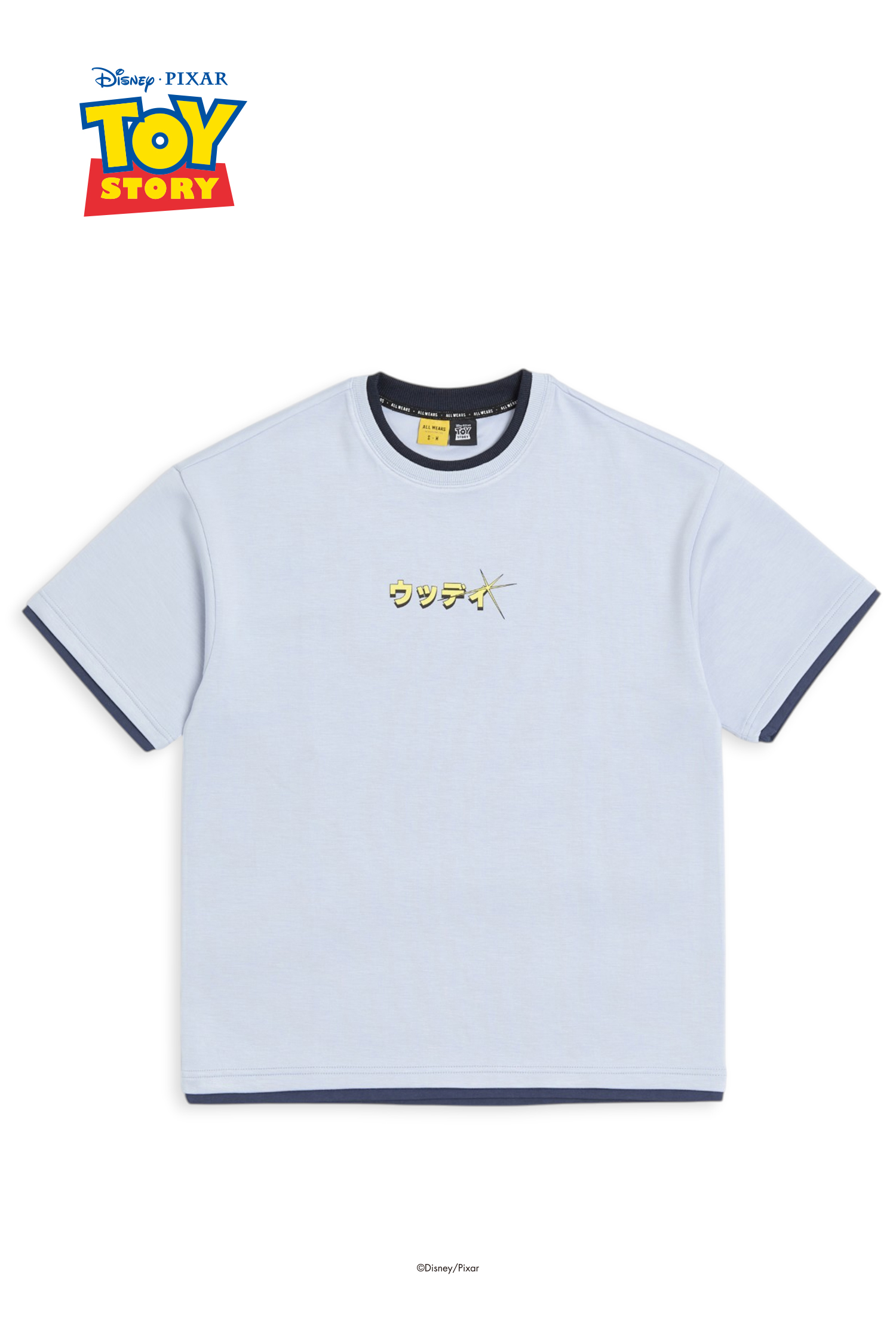 玩具總動員 假兩件印花短袖上衣