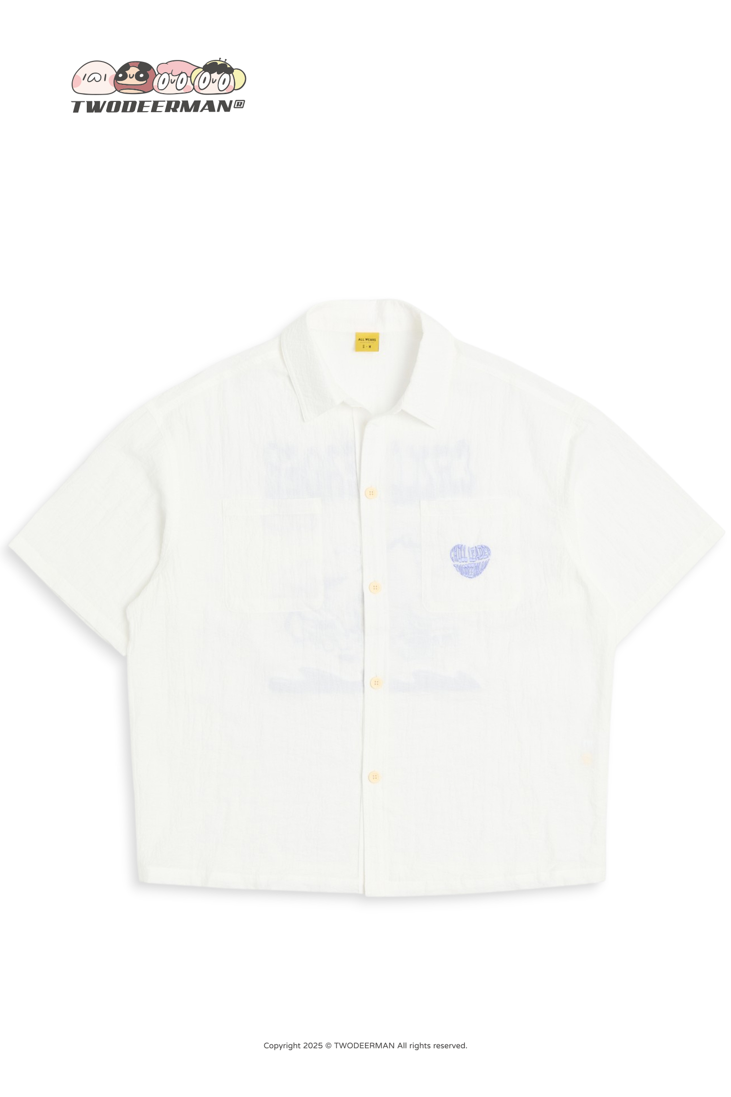 鹿人與泥鰍 泡泡紗短袖襯衫