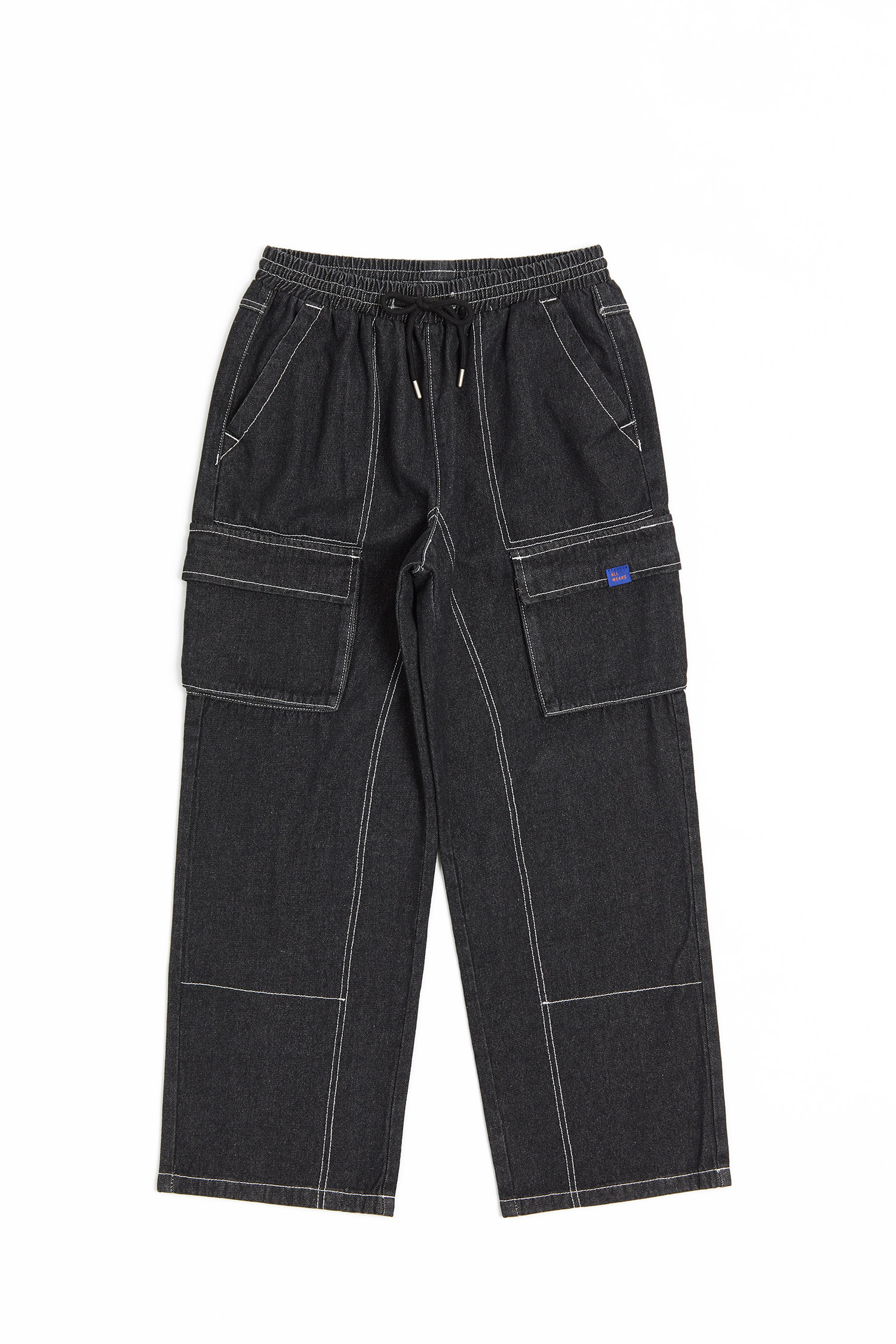 ALL WEARS 明線大口袋牛仔長褲