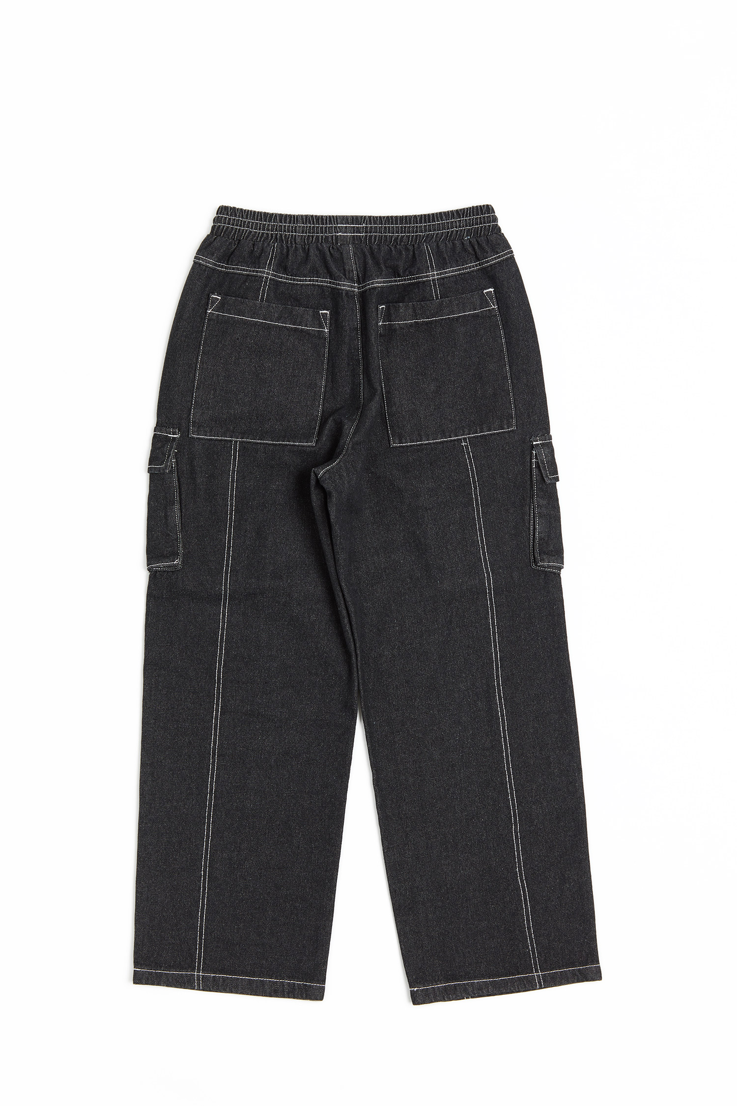 ALL WEARS 明線大口袋牛仔長褲