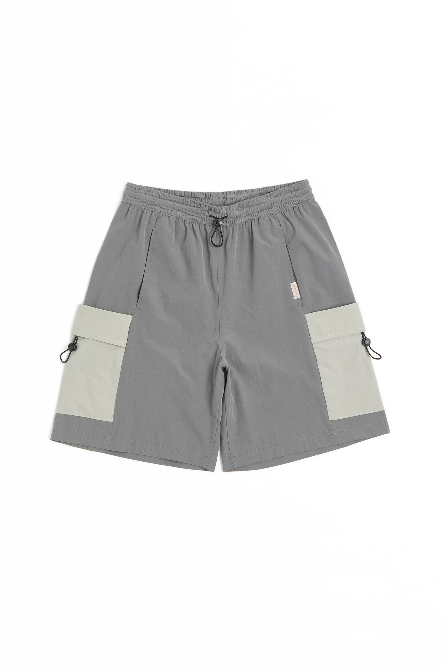 拼色大口袋 涼感短褲