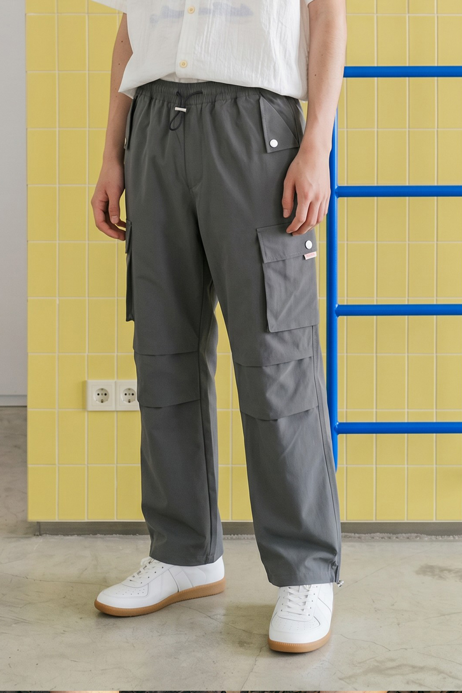 多口袋傘兵長褲