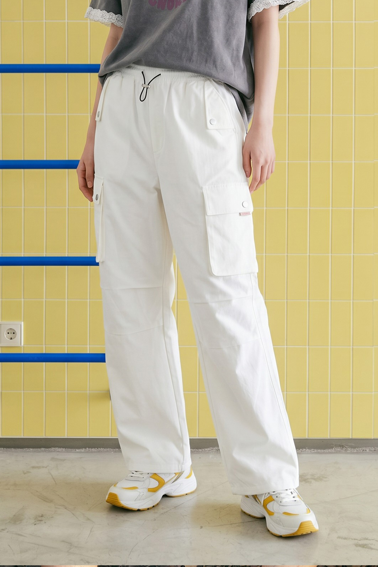 多口袋傘兵長褲