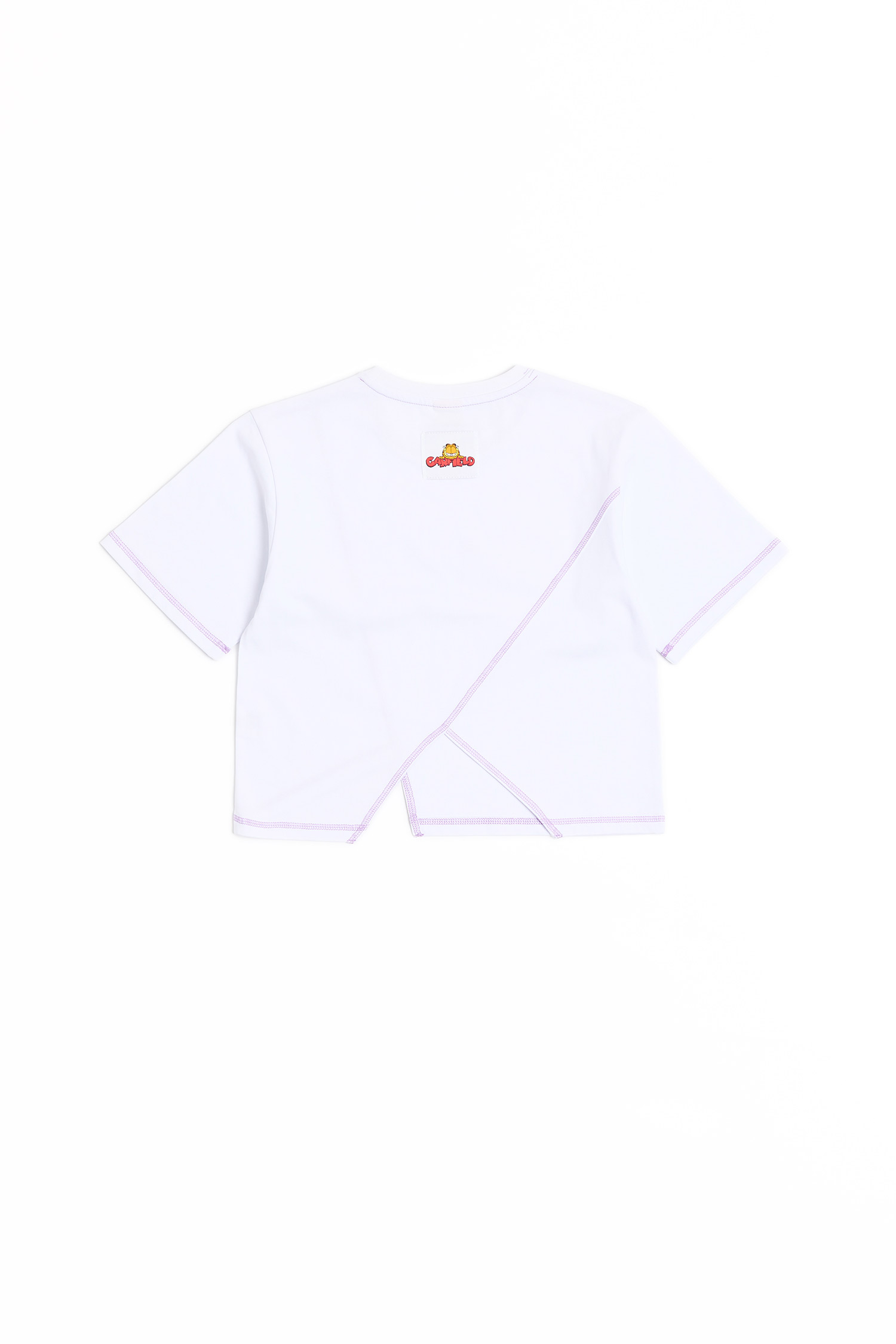 加菲貓 熊熊玩偶 撞色爬線短袖上衣(女)