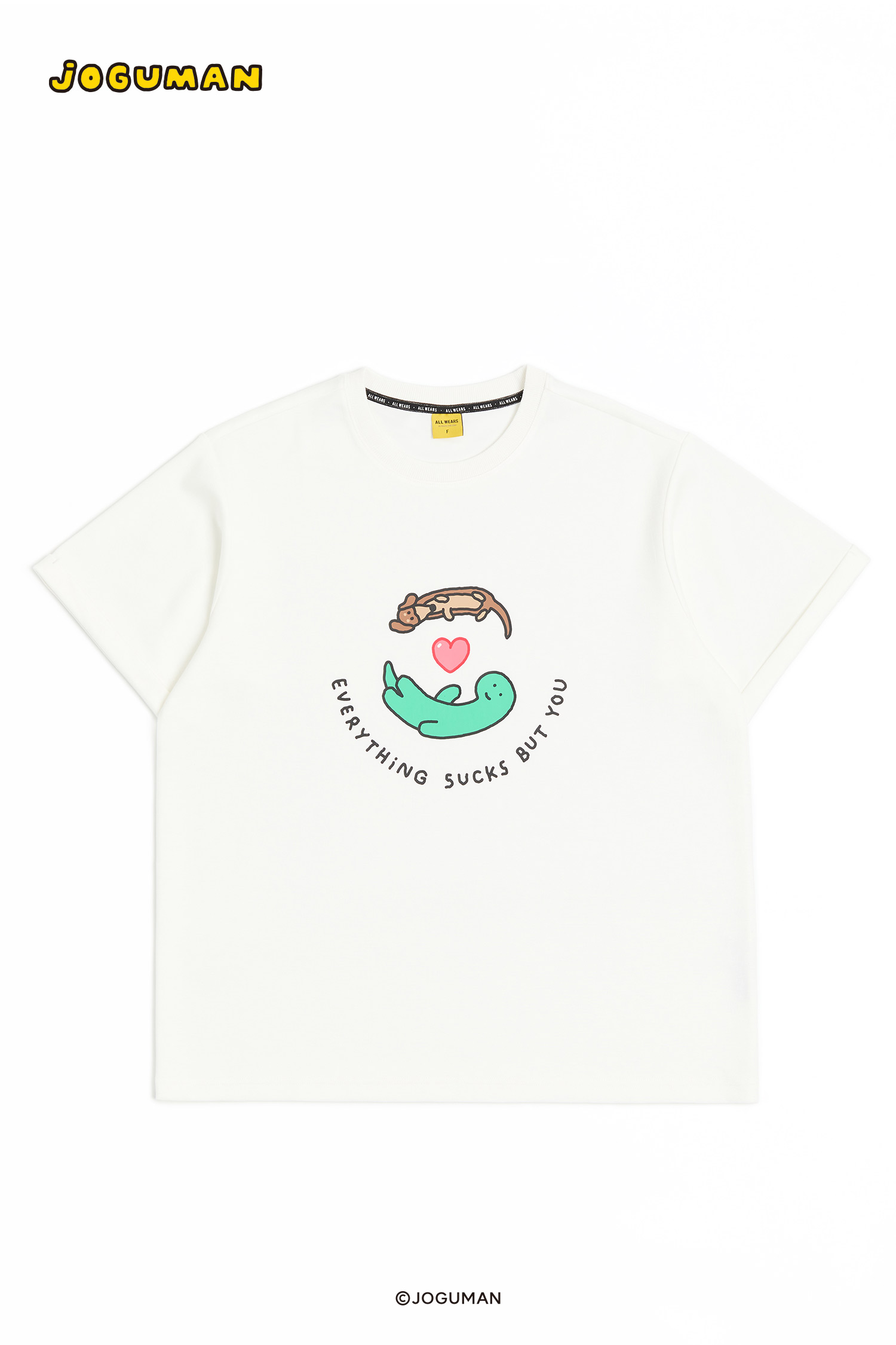 JOGUMAN 太空棉印花短袖上衣(女)