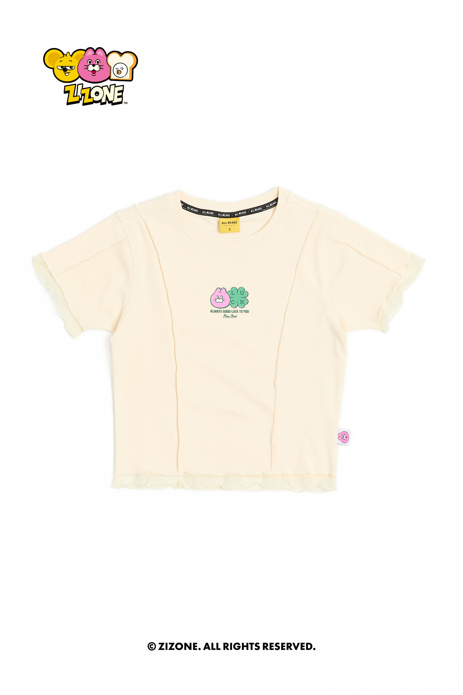 ZIZONE 假兩件短袖上衣(女)