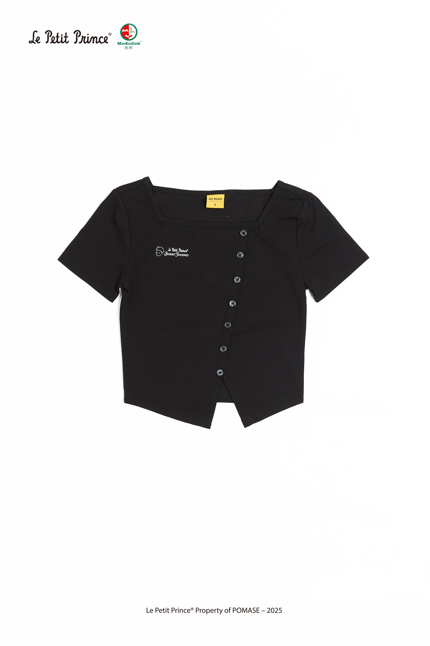 小王子 假開襟短袖上衣(女)