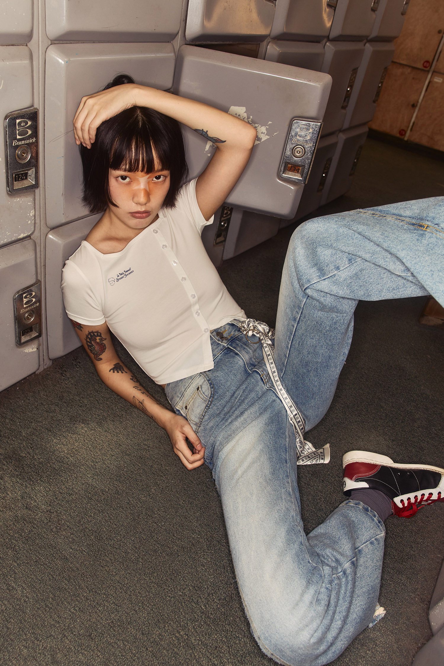 小王子 假開襟短袖上衣(女)