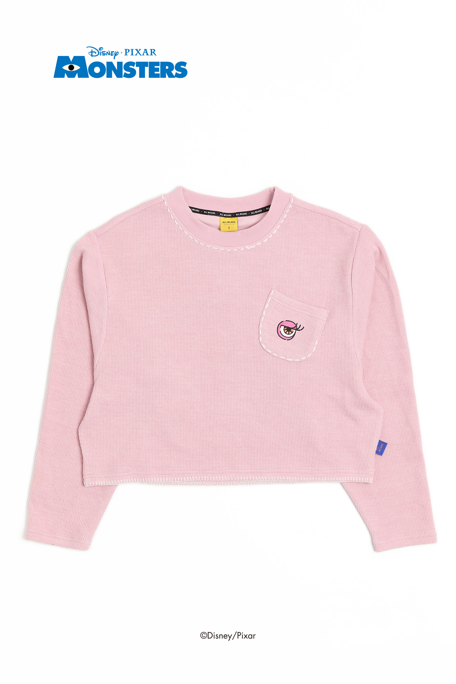 怪獸大學 針織口袋長袖上衣(女)