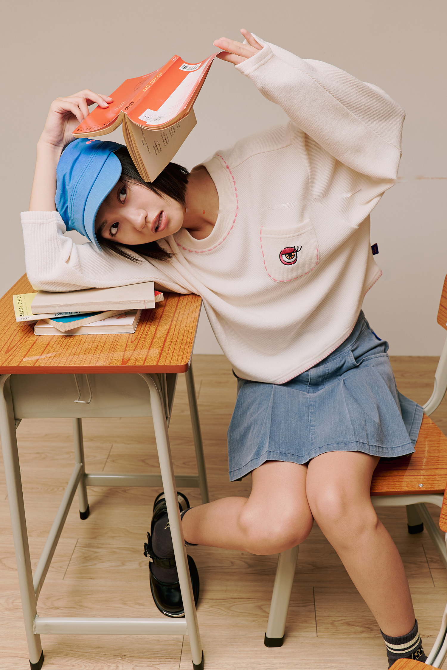 怪獸大學 針織口袋長袖上衣(女)