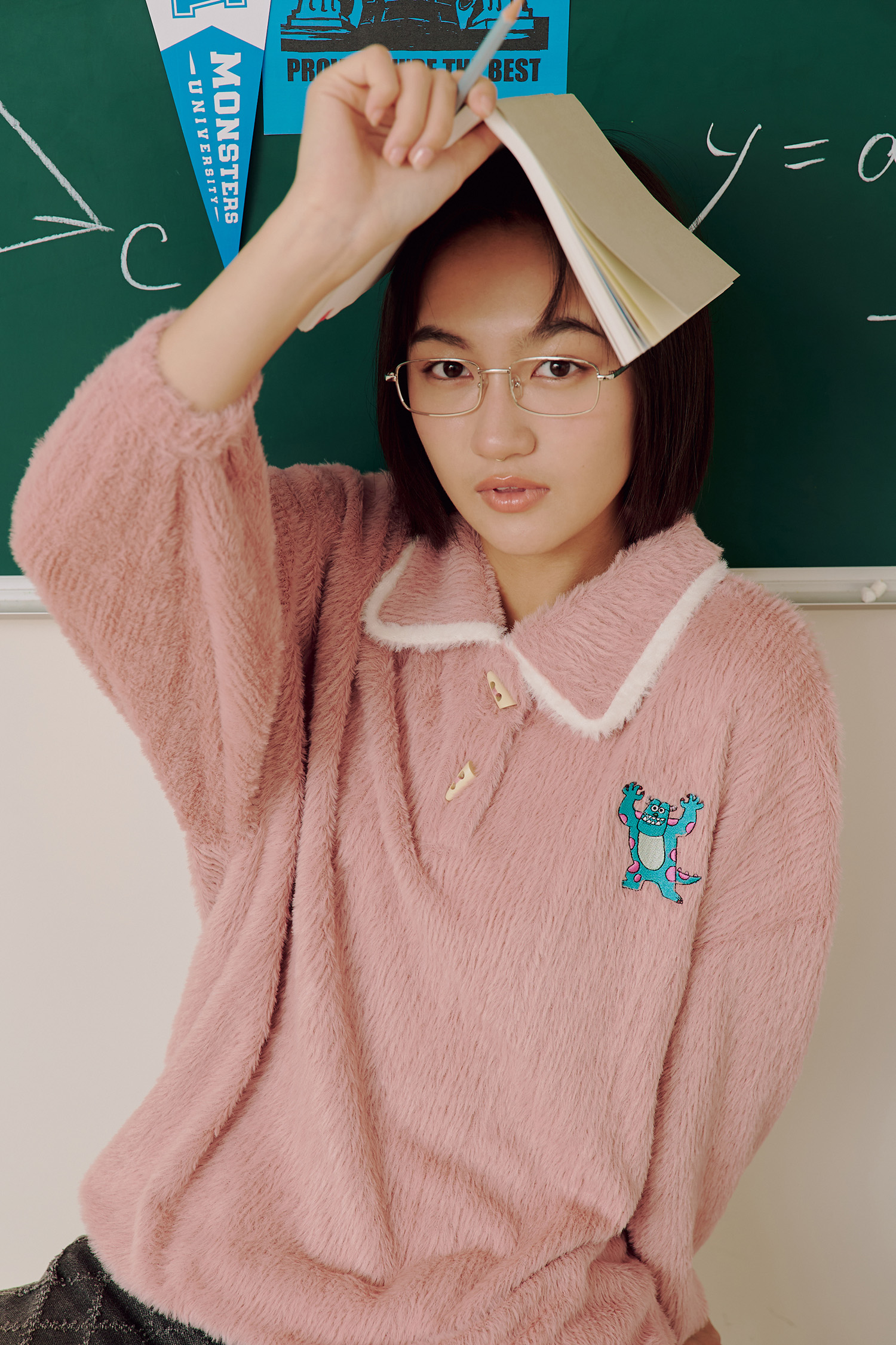 怪獸大學 水洗印花長袖上衣(女)