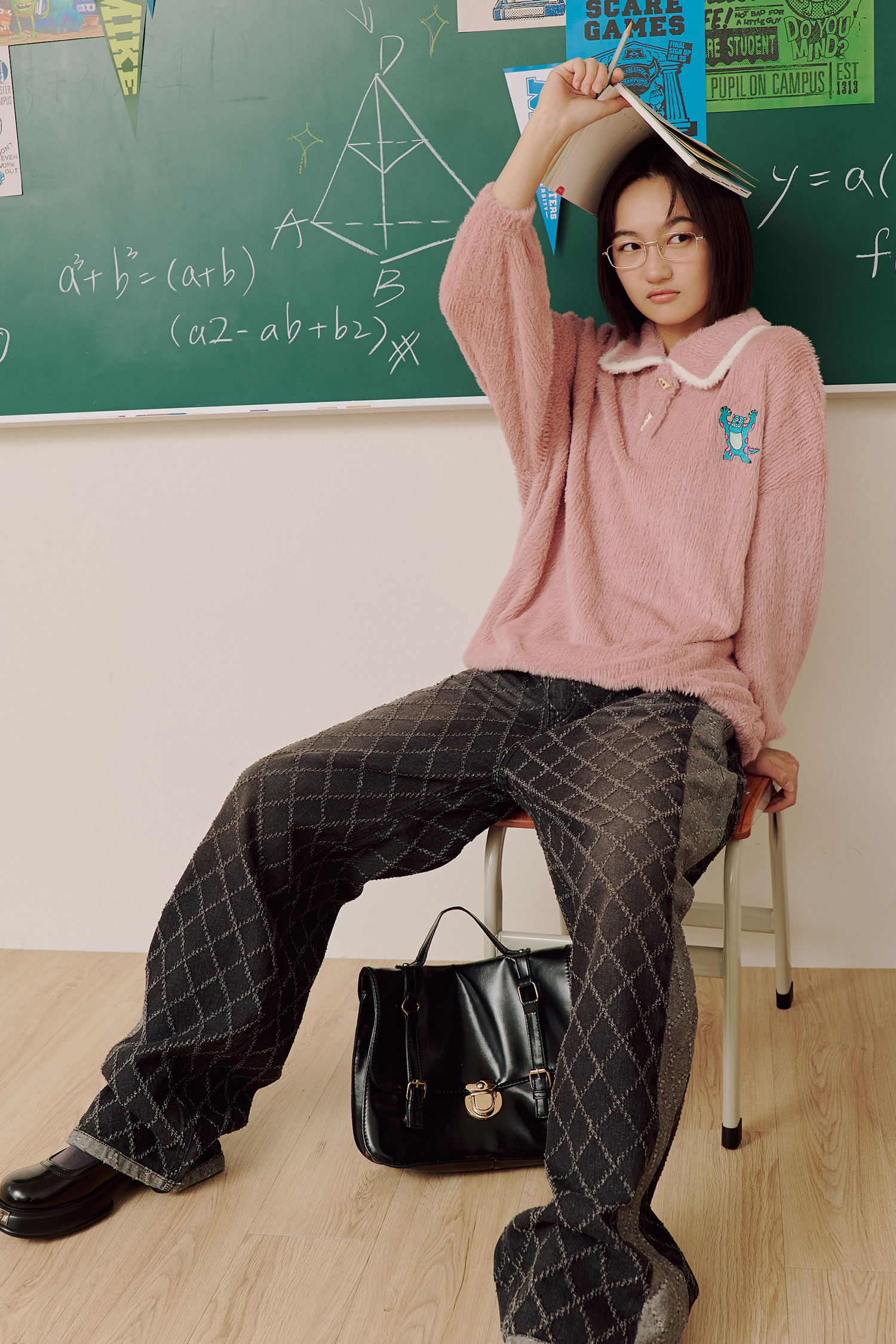 怪獸大學 水洗印花長袖上衣(女)