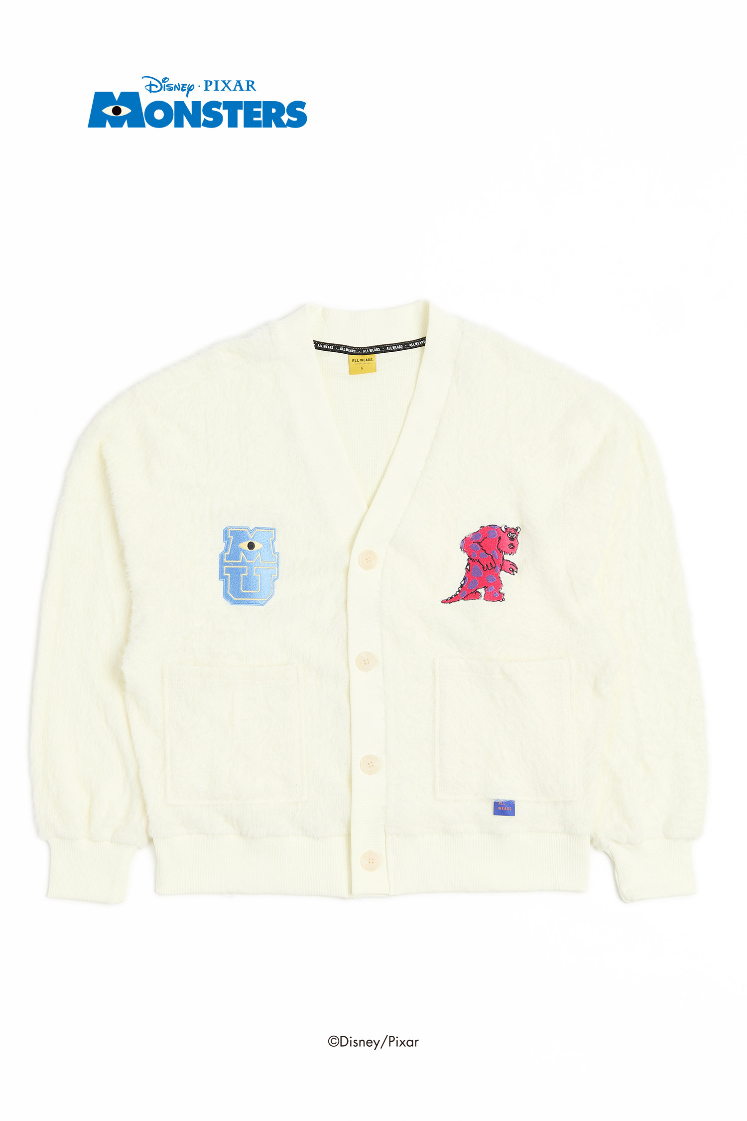 怪獸大學 毛毛開襟針織外套(女)