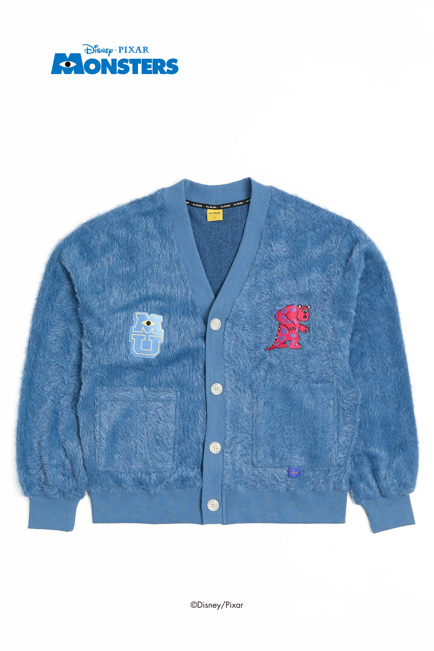 怪獸大學 毛毛開襟針織外套(女)