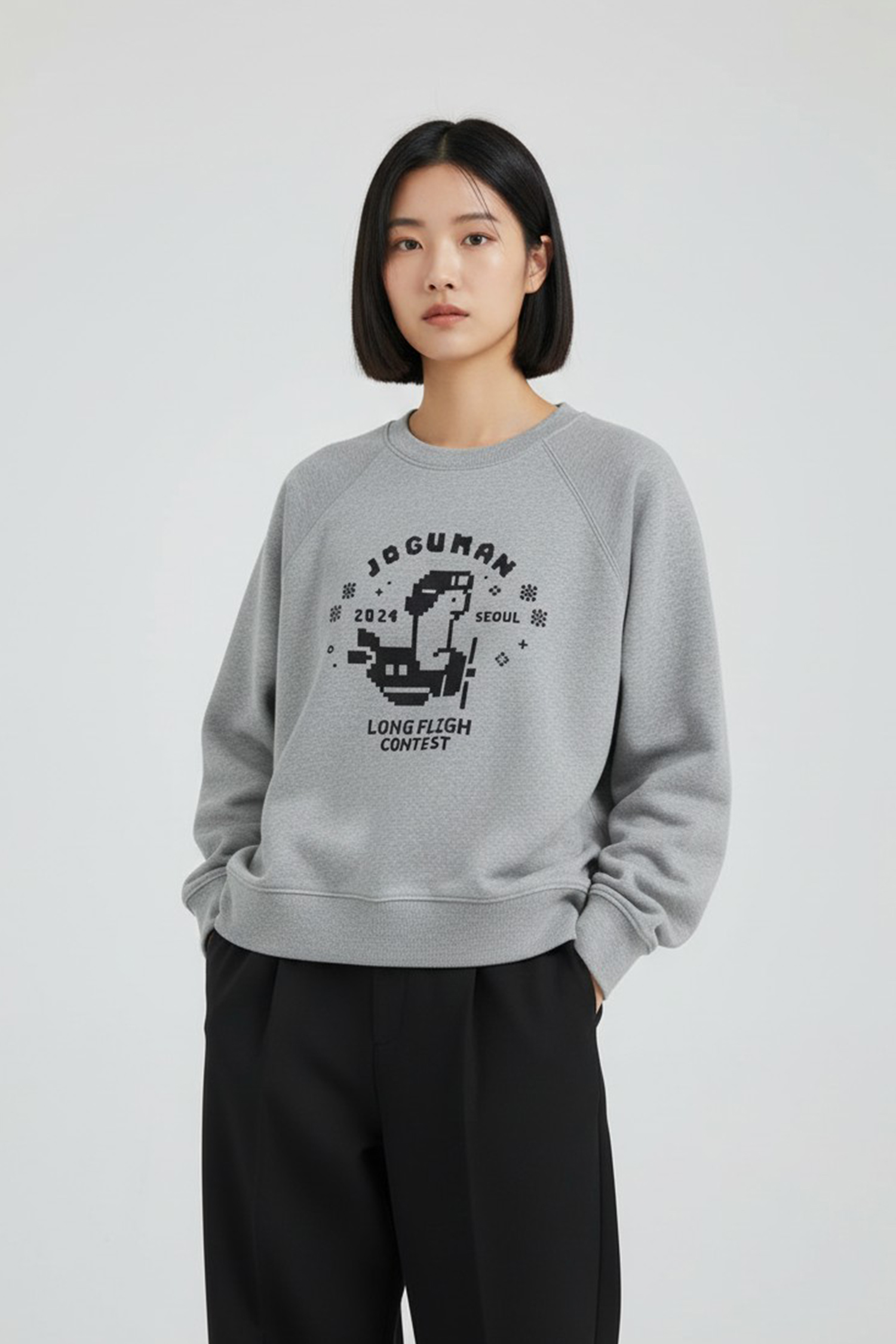 JOGUMAN 緹花長袖毛衣(女)