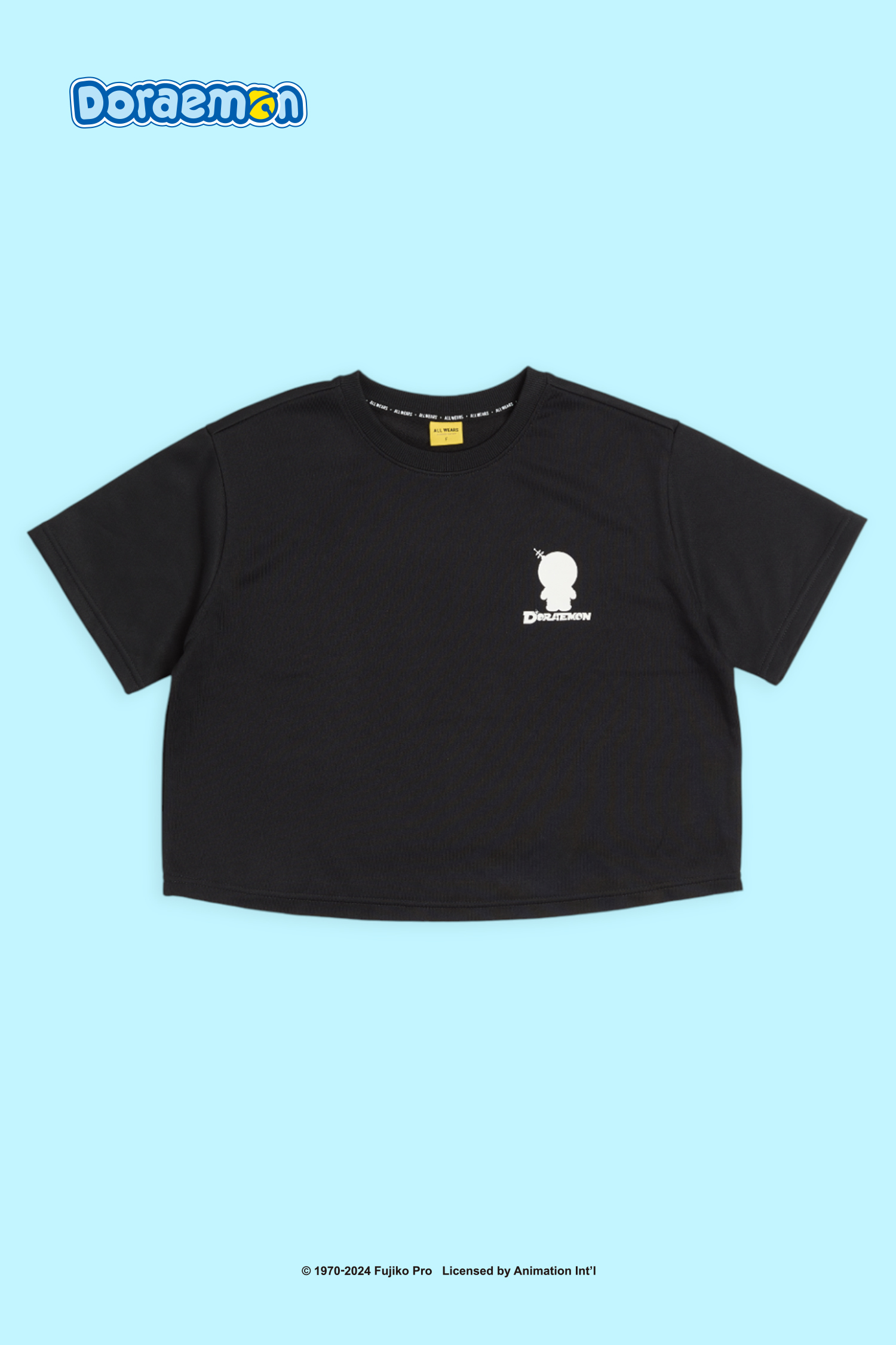 哆啦A夢 短版抽鬚短袖上衣(女)