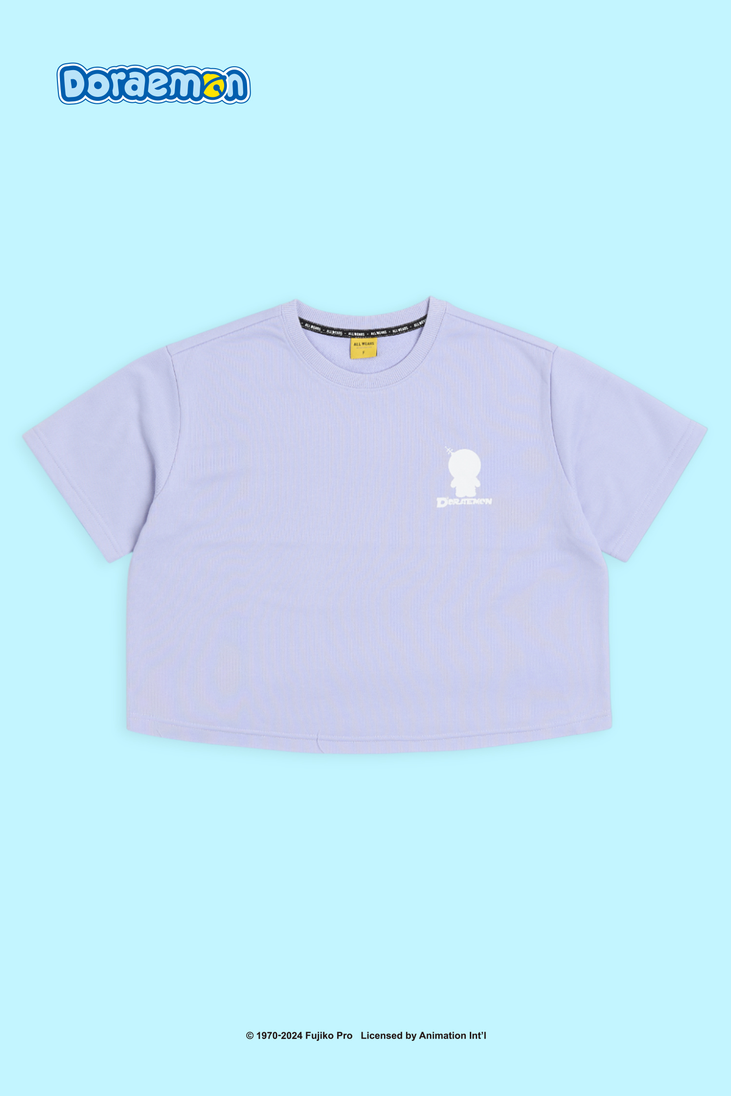 哆啦A夢 短版抽鬚短袖上衣(女)