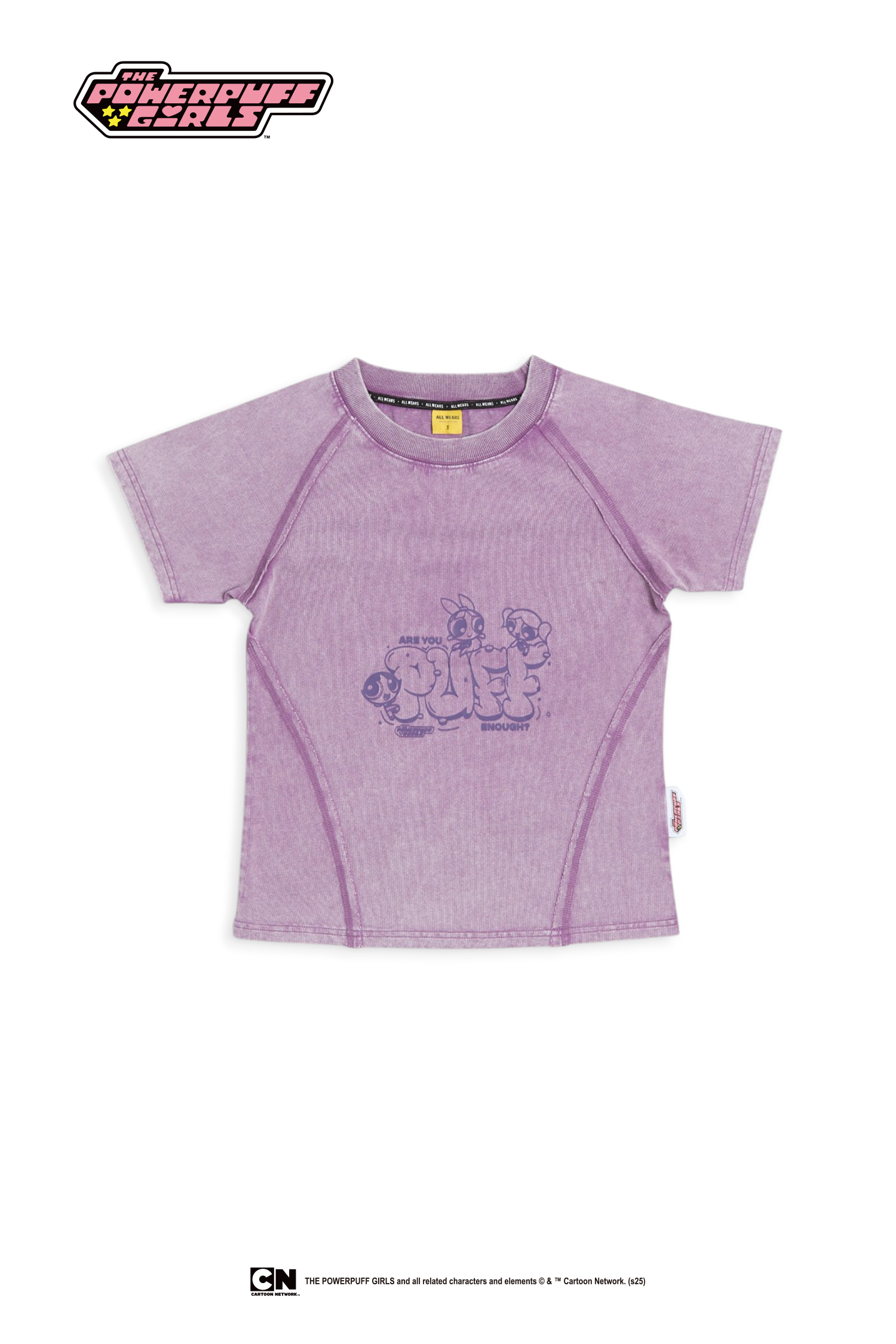 飛天小女警 剪接不收邊短袖上衣(女)