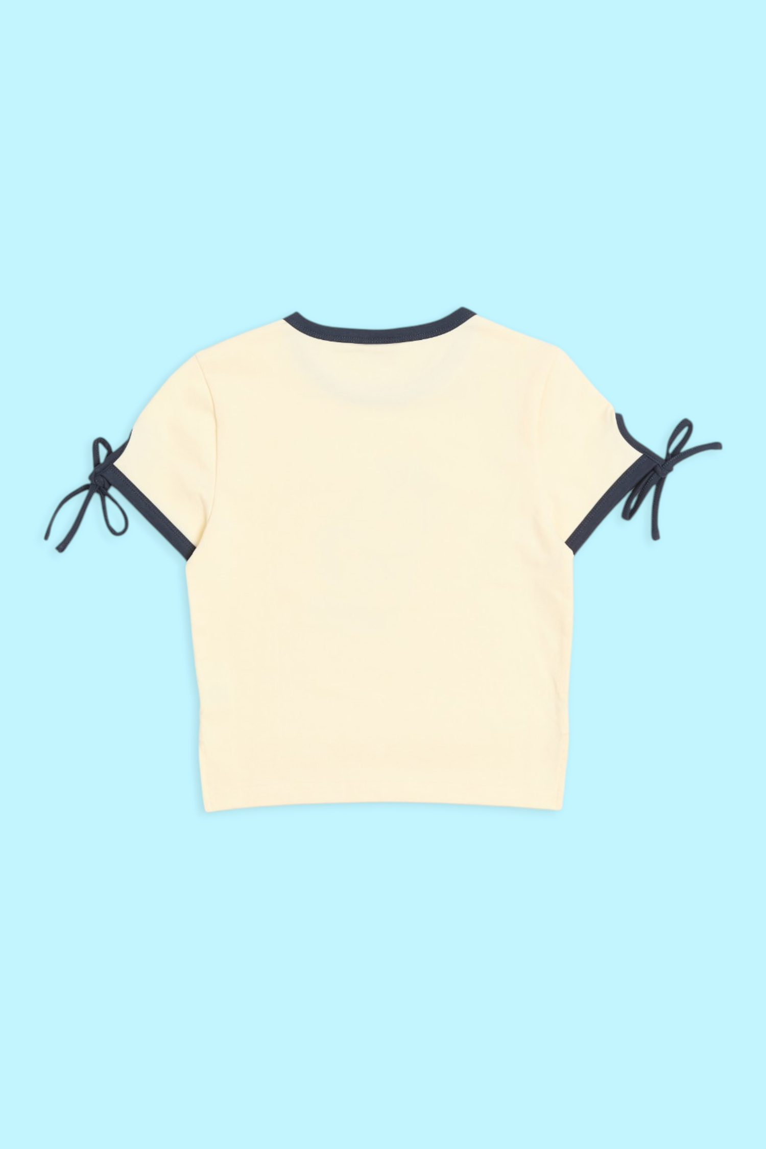 哆啦A夢 街頭滑板 撞色短袖上衣(女)