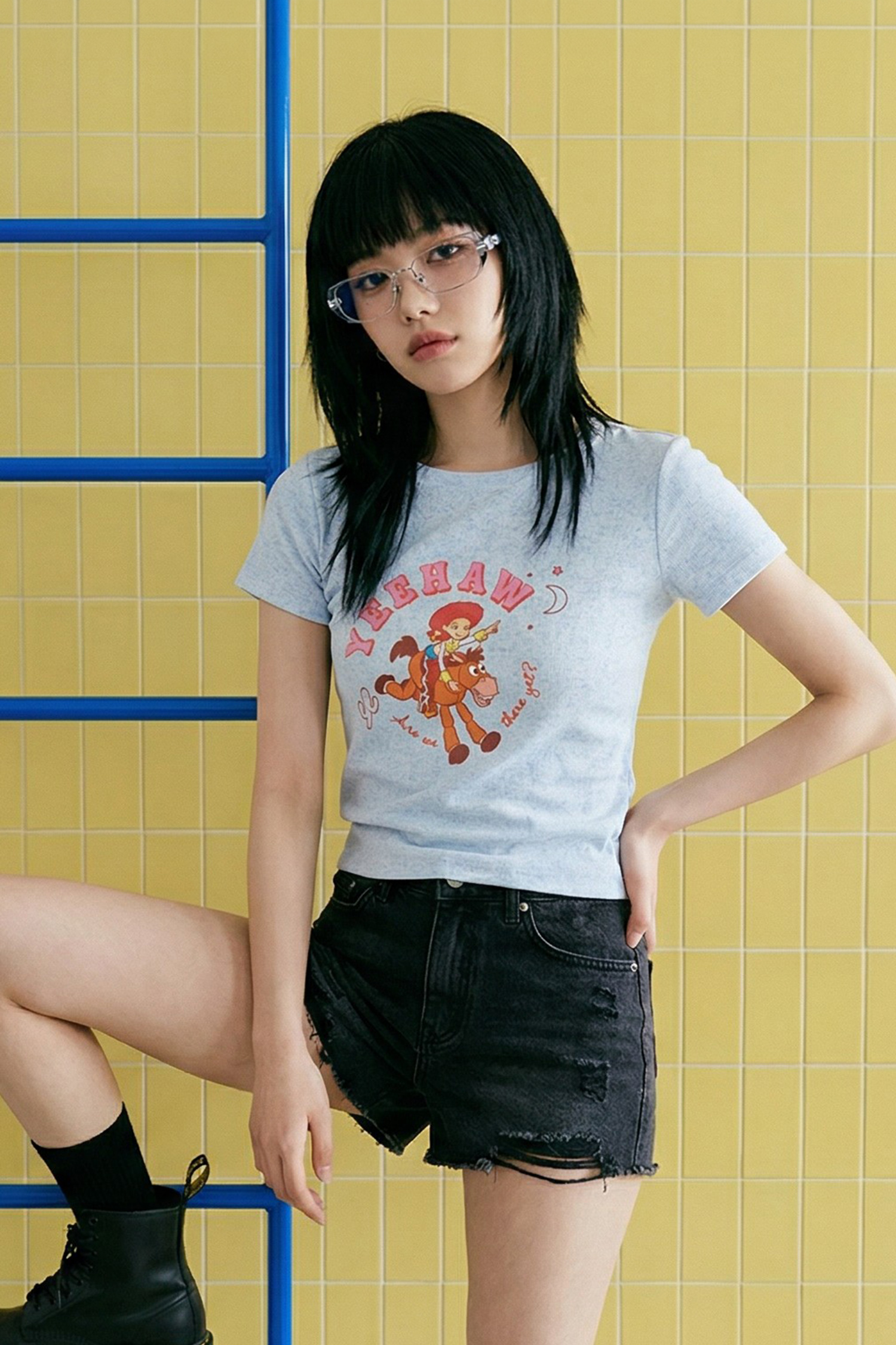 玩具總動員 麻花短袖上衣(女)