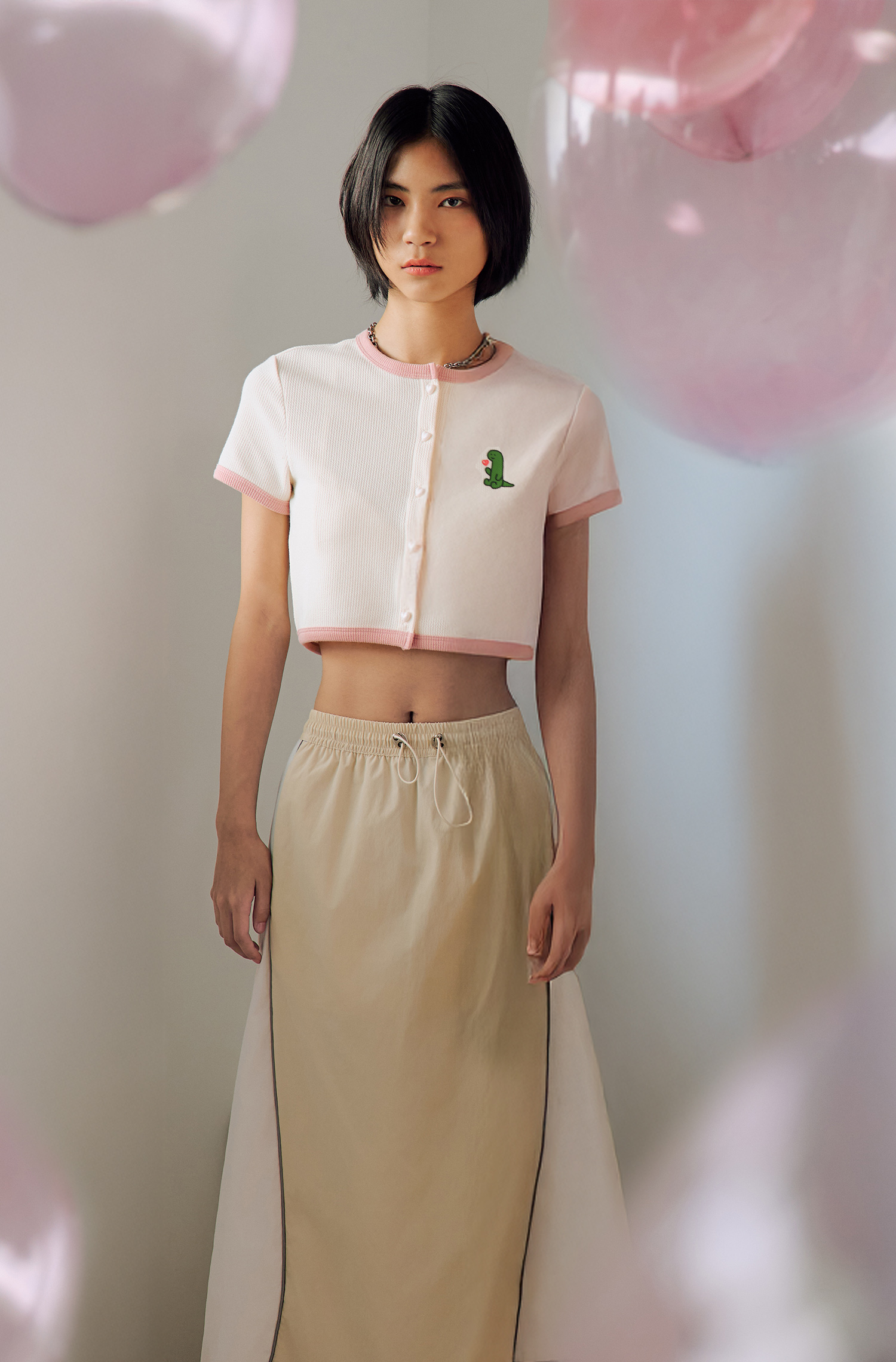 ALLWEARS 撞色剪接長裙(女)