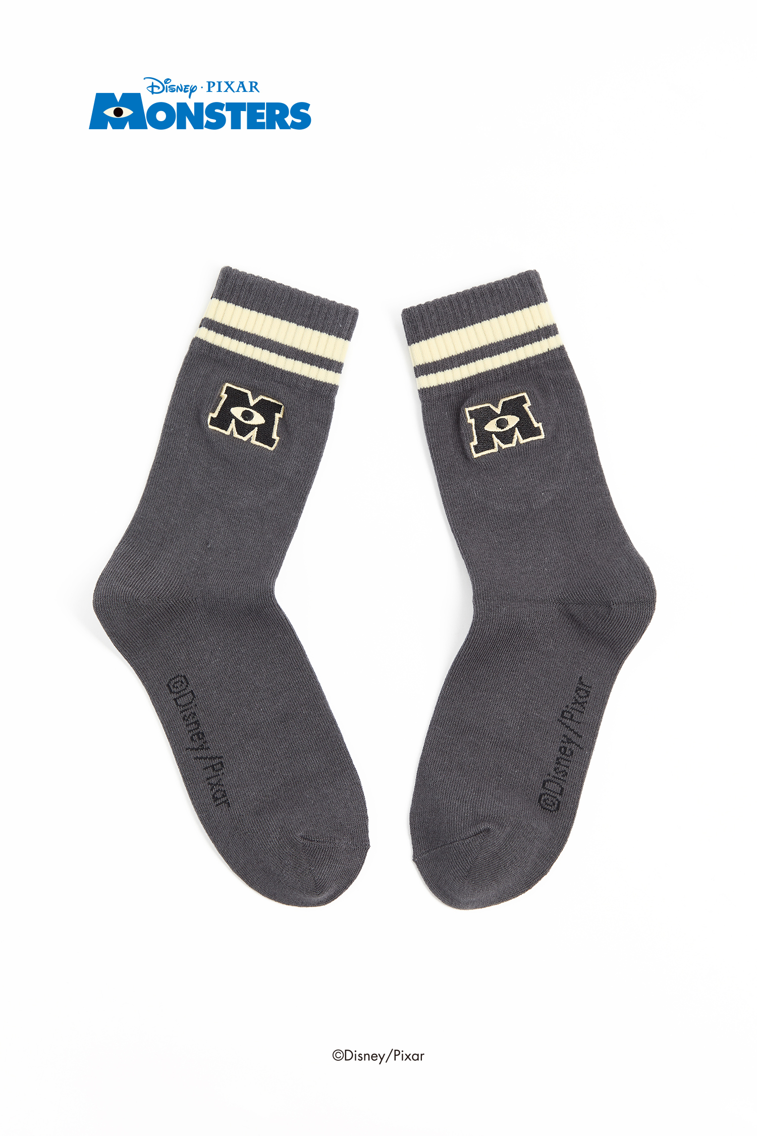 怪獸大學 字母繡花長襪