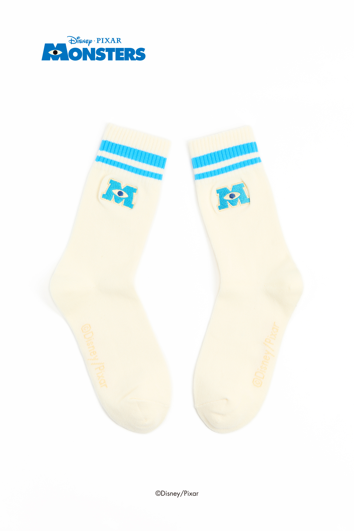 怪獸大學 字母繡花長襪