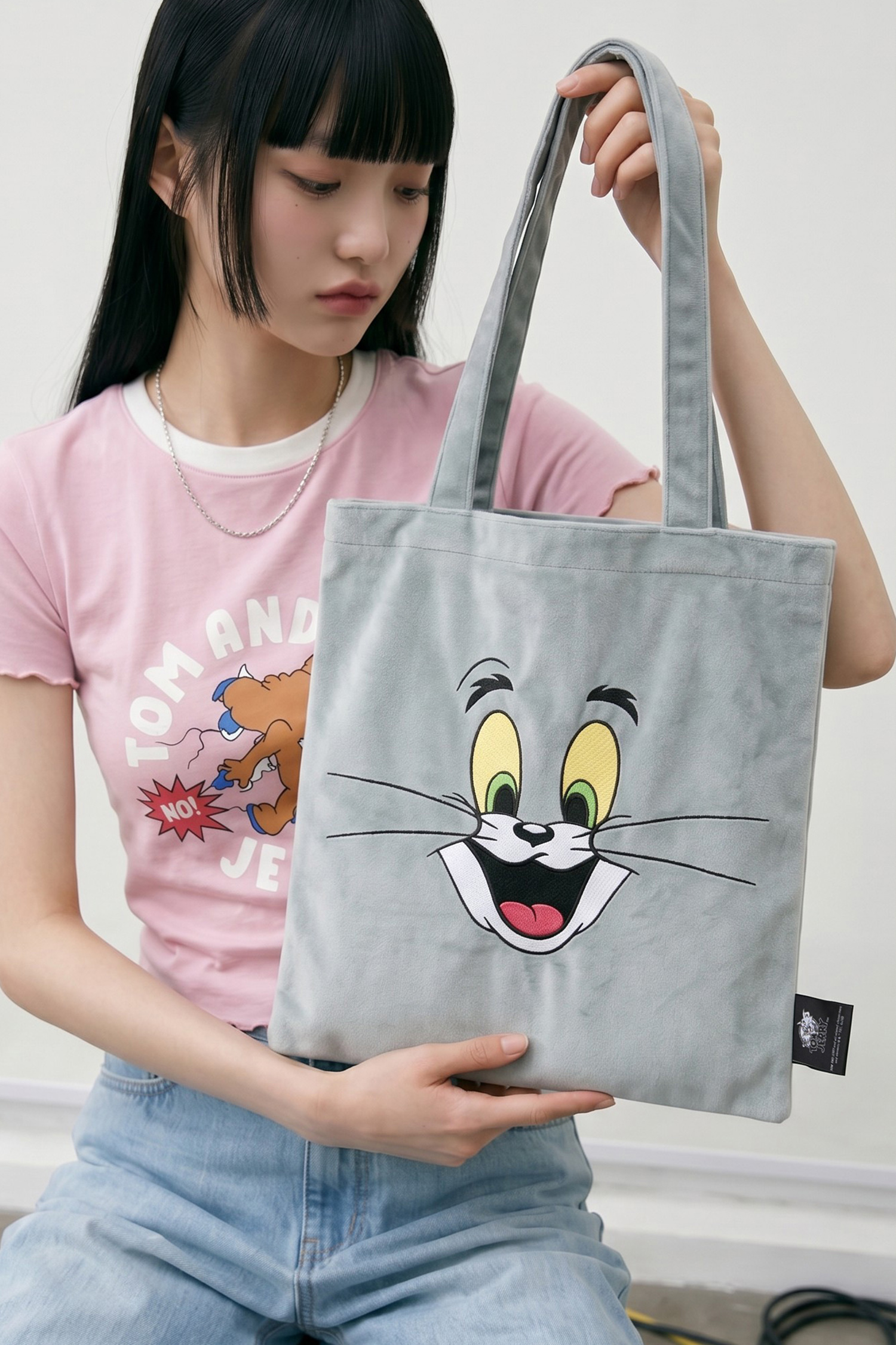 TOM AND JERRY 絨毛托特包