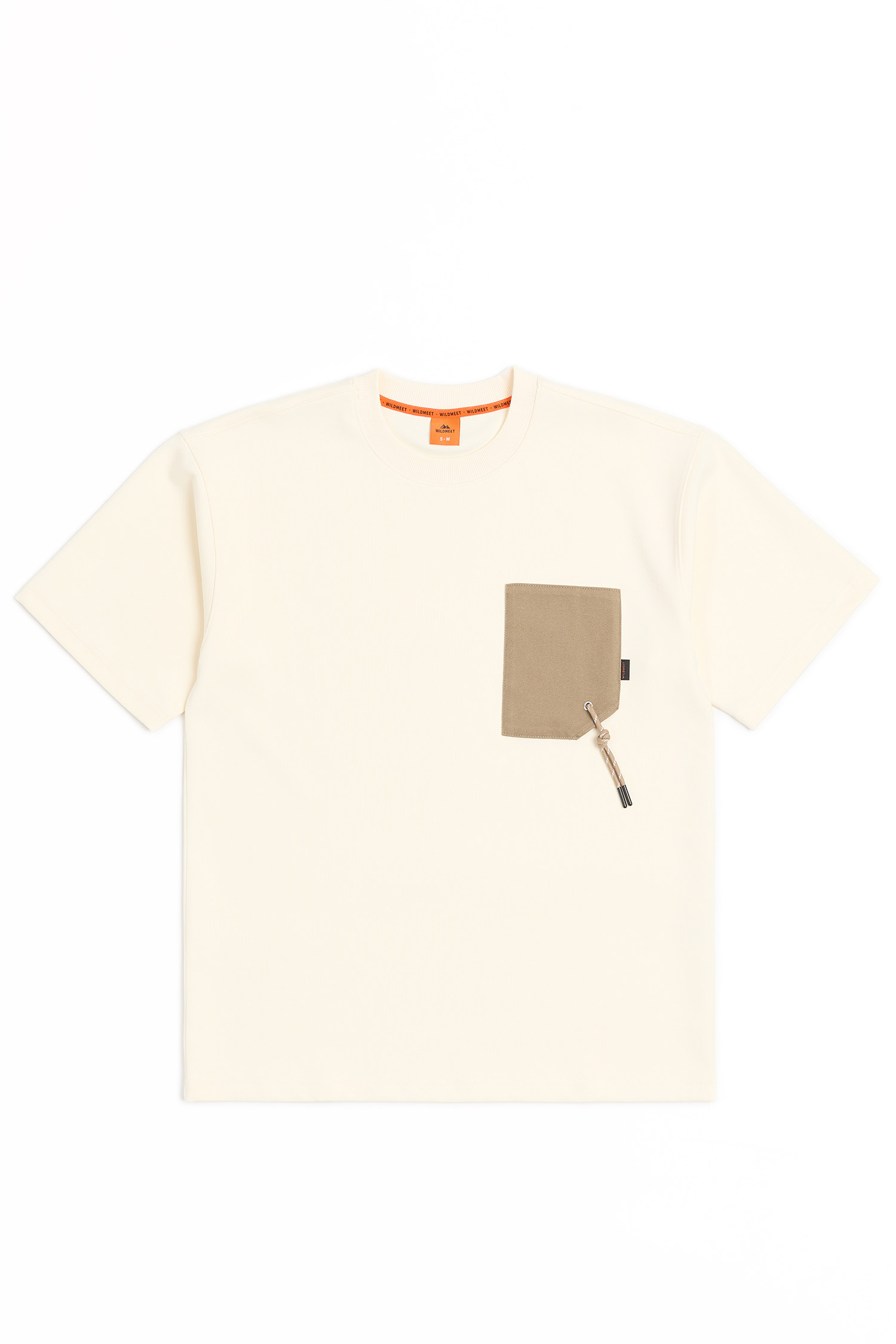 WILDMEET 造型口袋 抗條棉短袖上衣