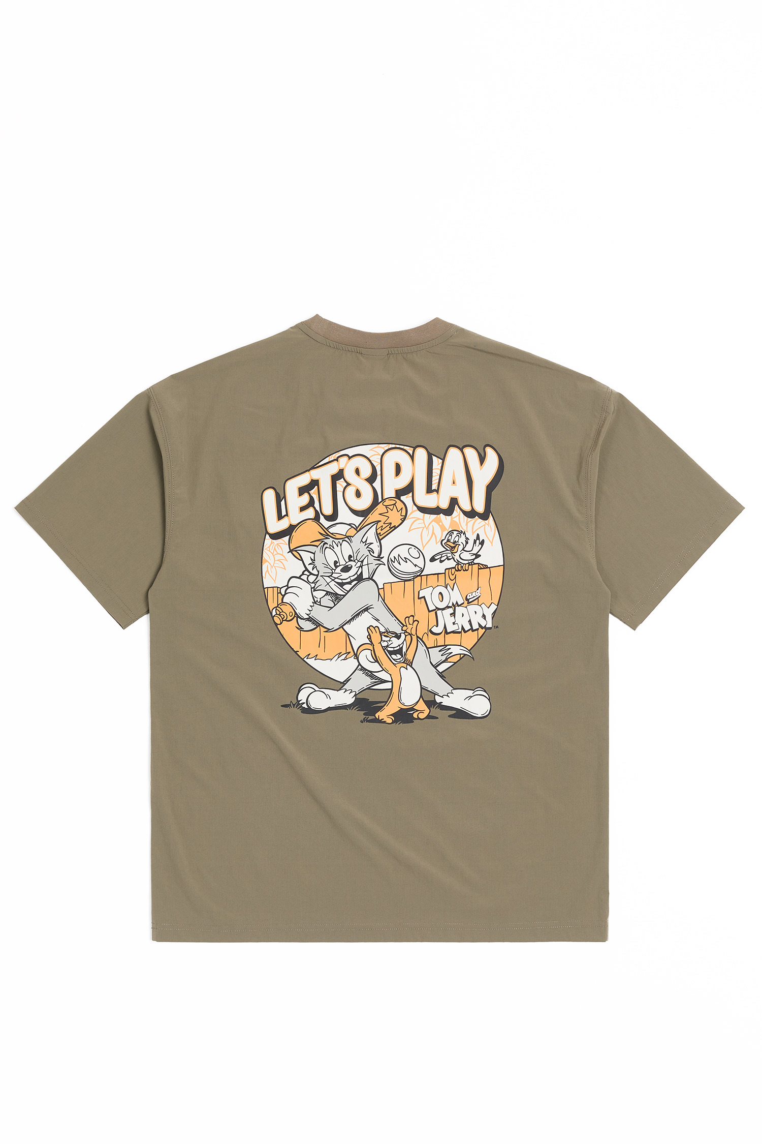 TOM AND JERRY 網布拼接 口袋短袖上衣