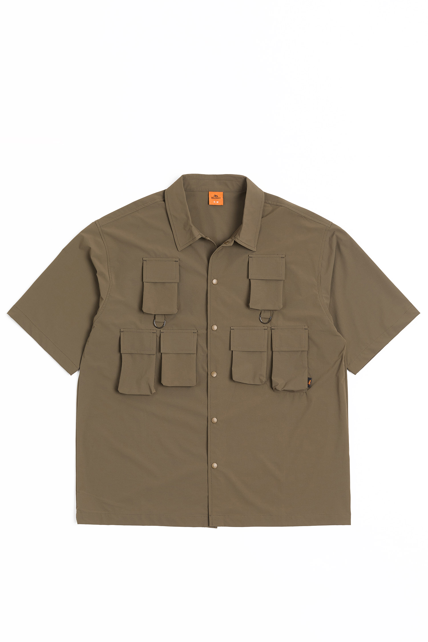 WILDMEET 輕量速乾 多口袋短袖襯衫
