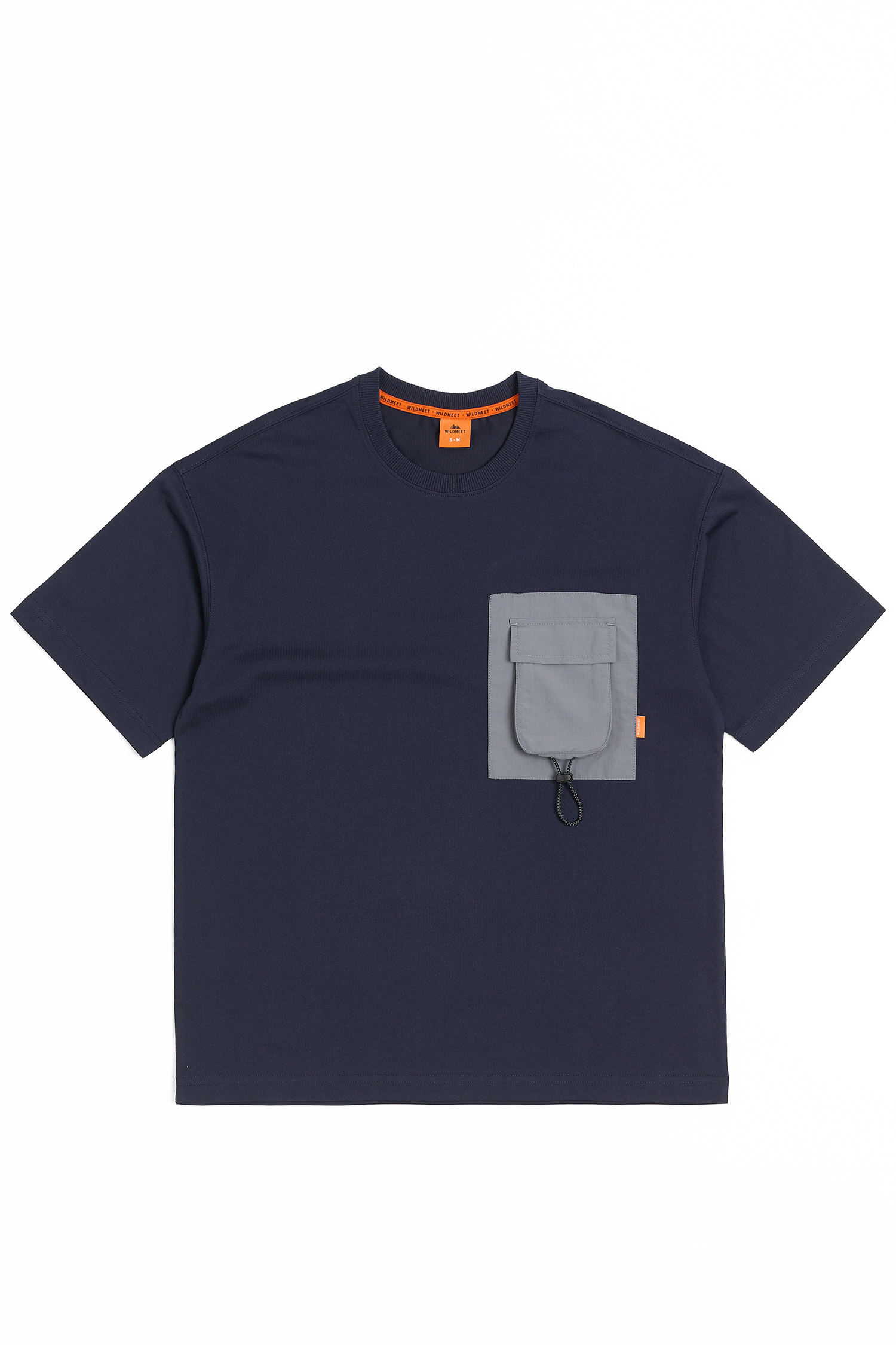 WILDMEET 拼貼口袋 潮棉短袖上衣