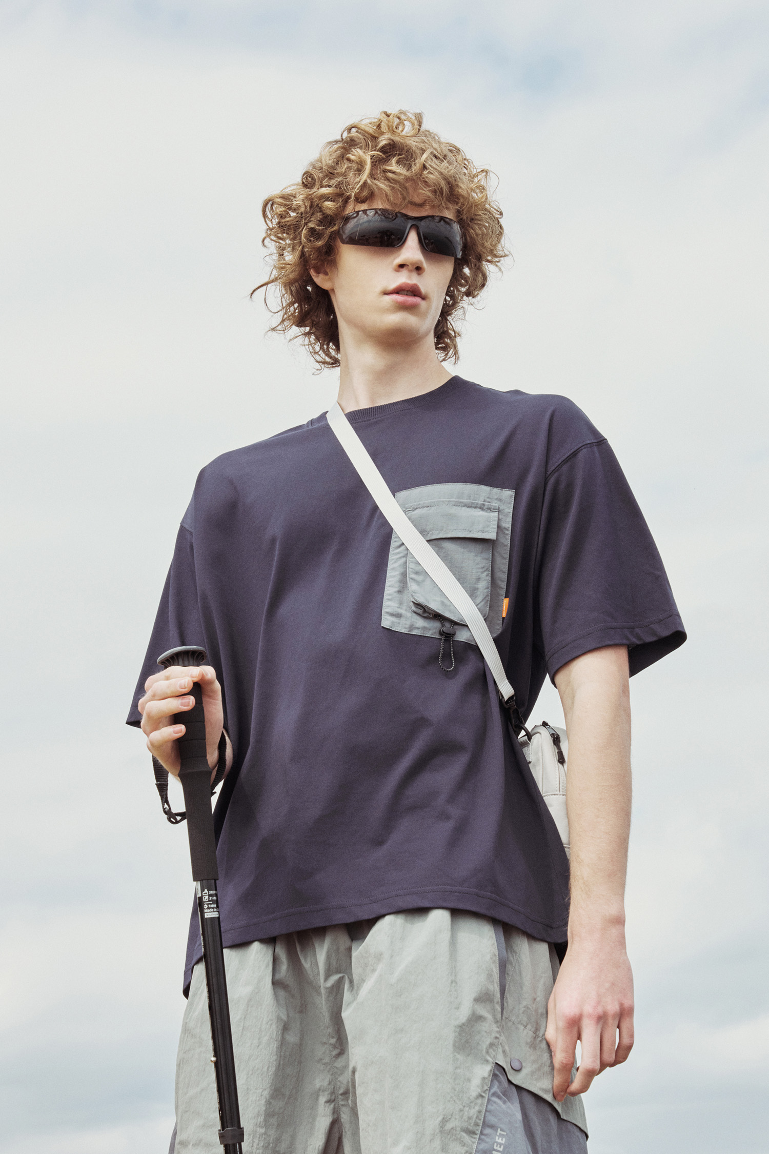 WILDMEET 拼貼口袋 潮棉短袖上衣