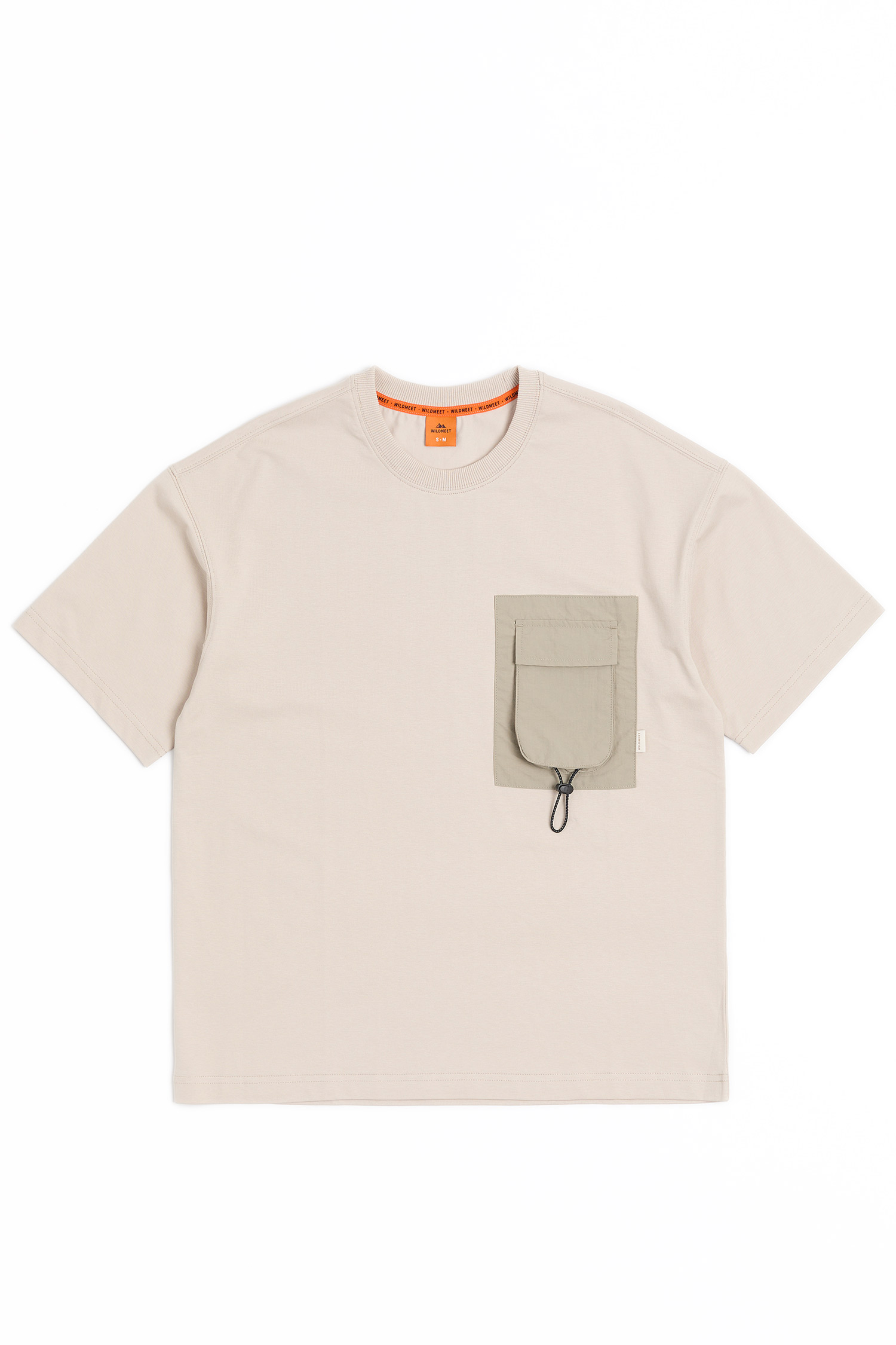 WILDMEET 拼貼口袋 潮棉短袖上衣